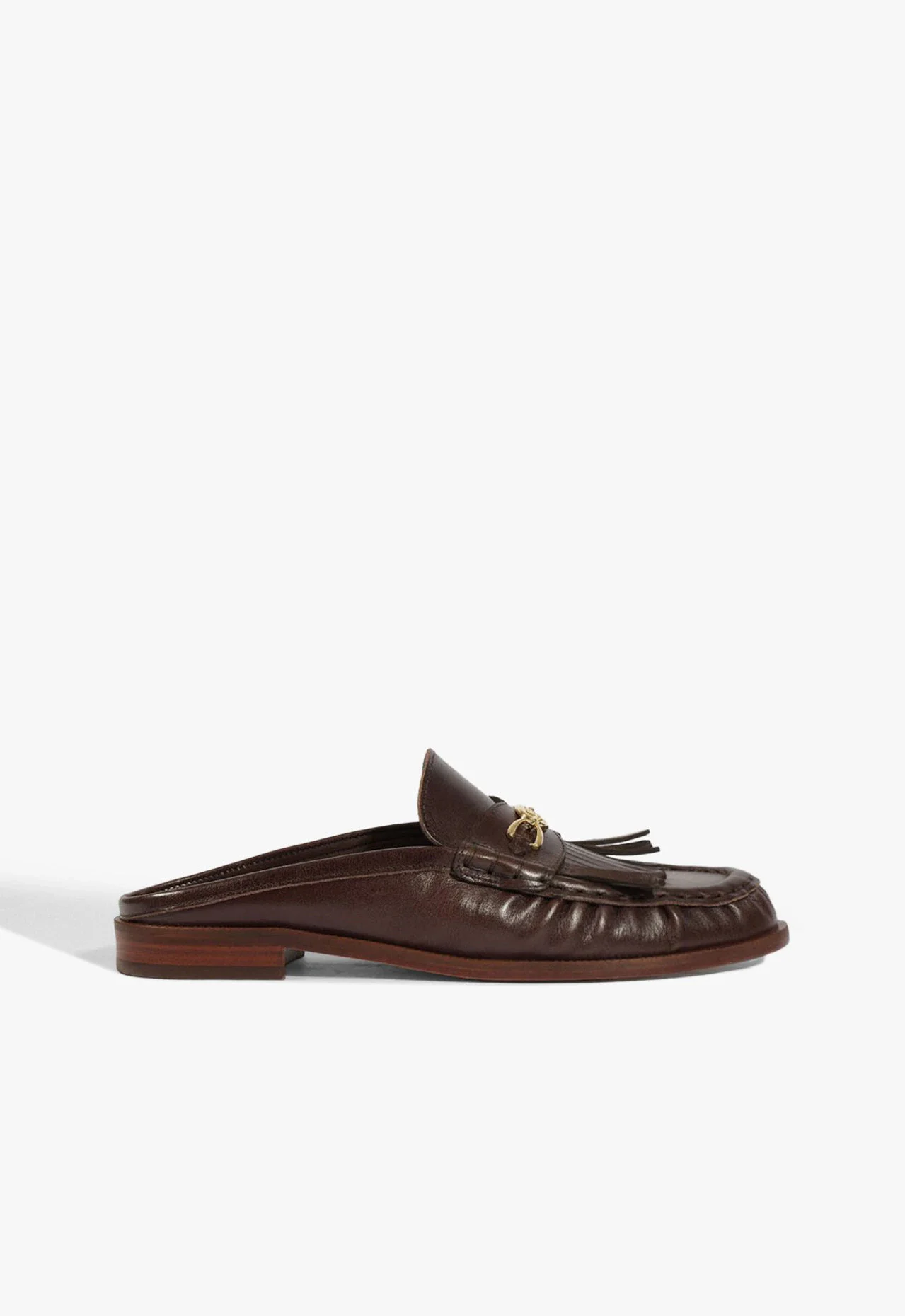 Mule Mocashop Couro Marrom