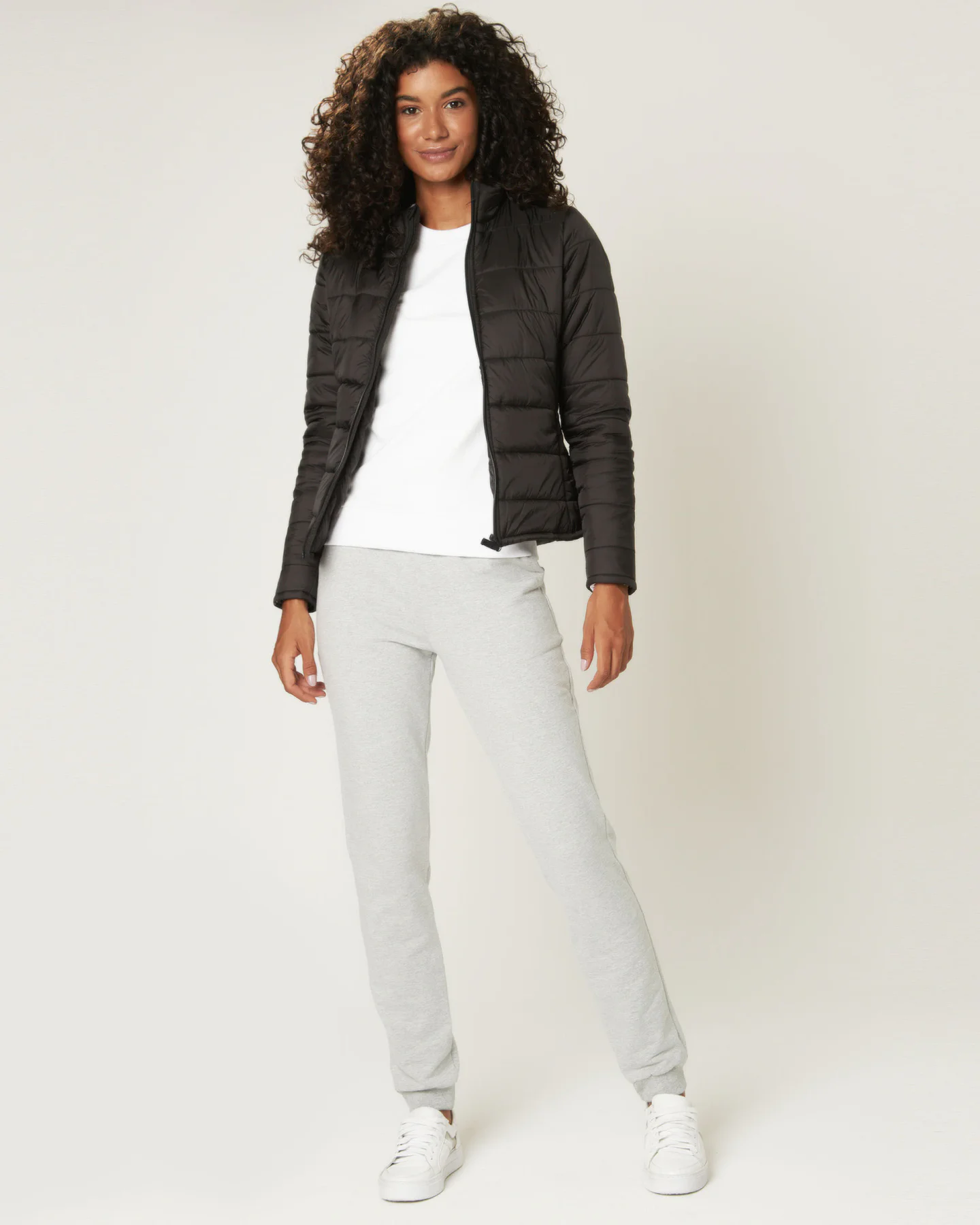 Calça Básica Feminina Jogger Bolso Faca Em Moletom Stretch Flanelado