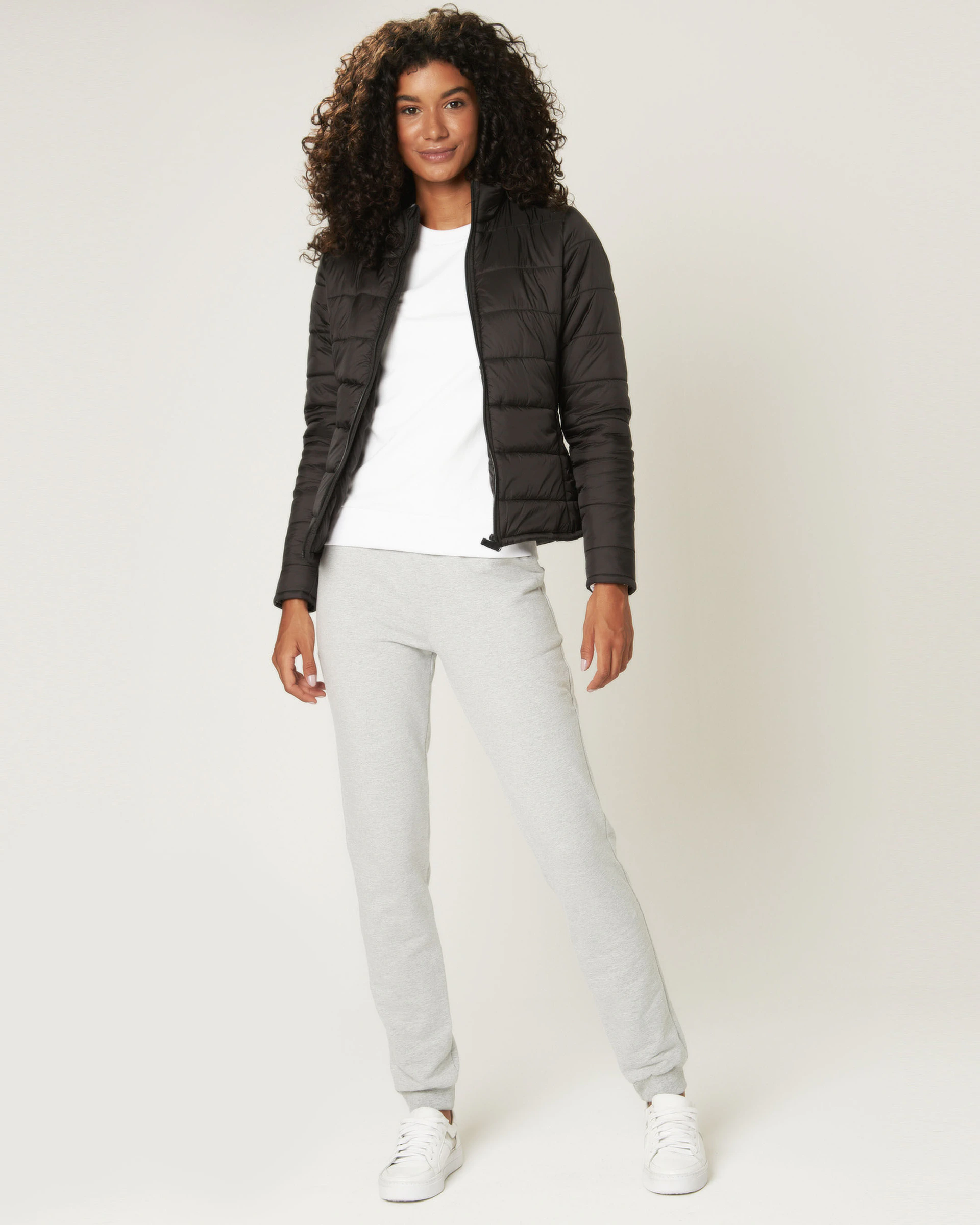 Calça Básica Feminina Jogger Bolso Faca Em Moletom Stretch Flanelado