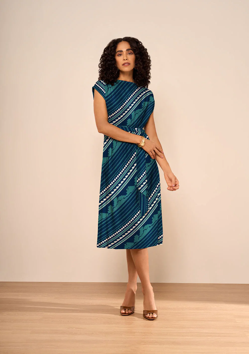 Vestido Midi Agave Azul