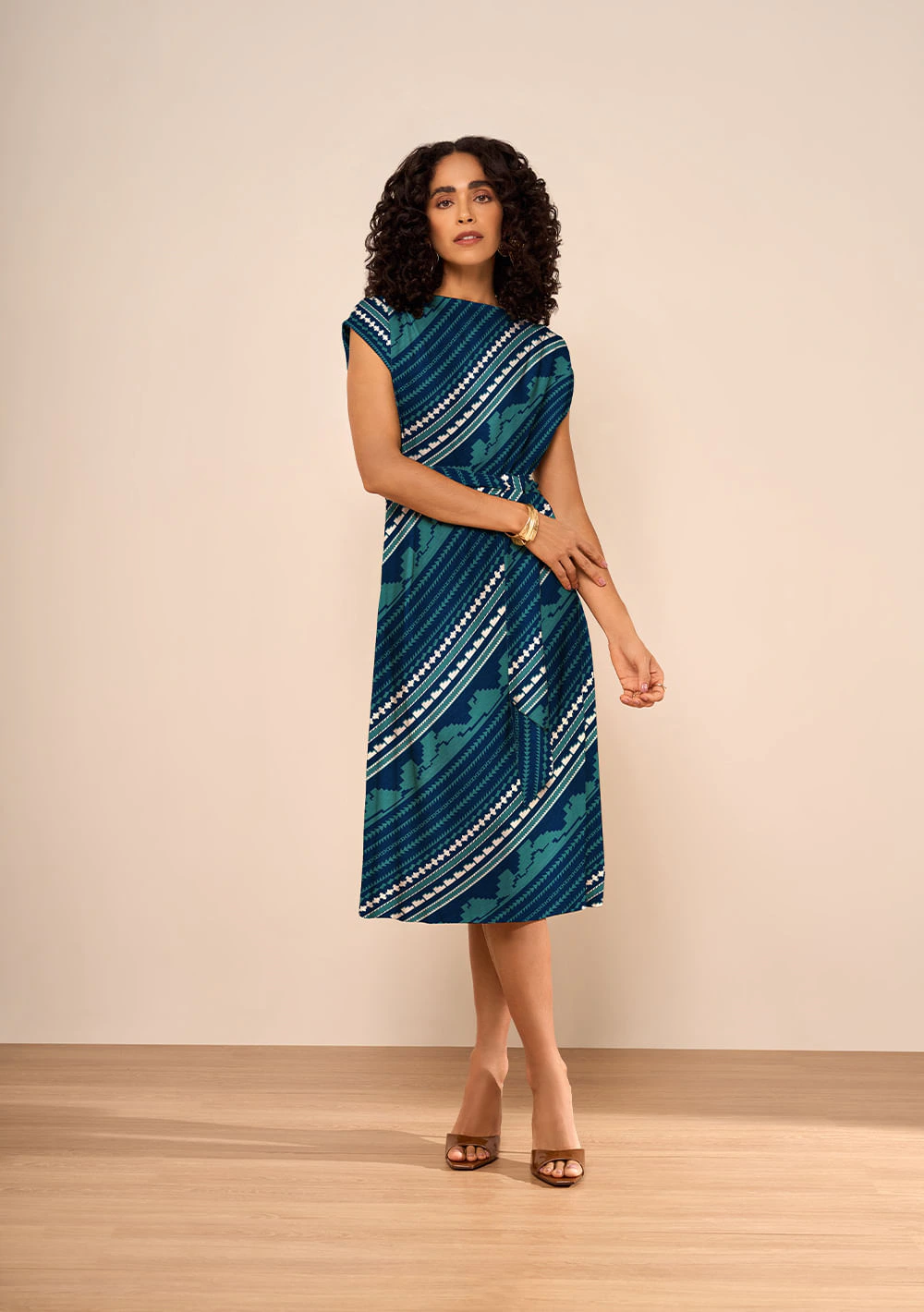 Vestido Midi Agave Azul