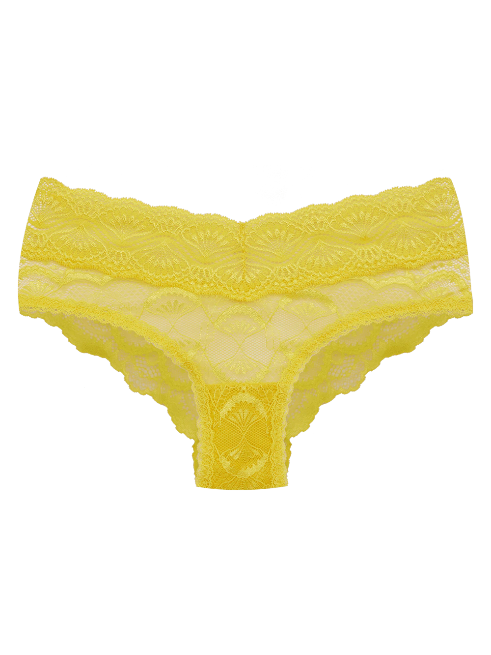Calcinha Boyshort Renda Shiny Love Amarelo Maize