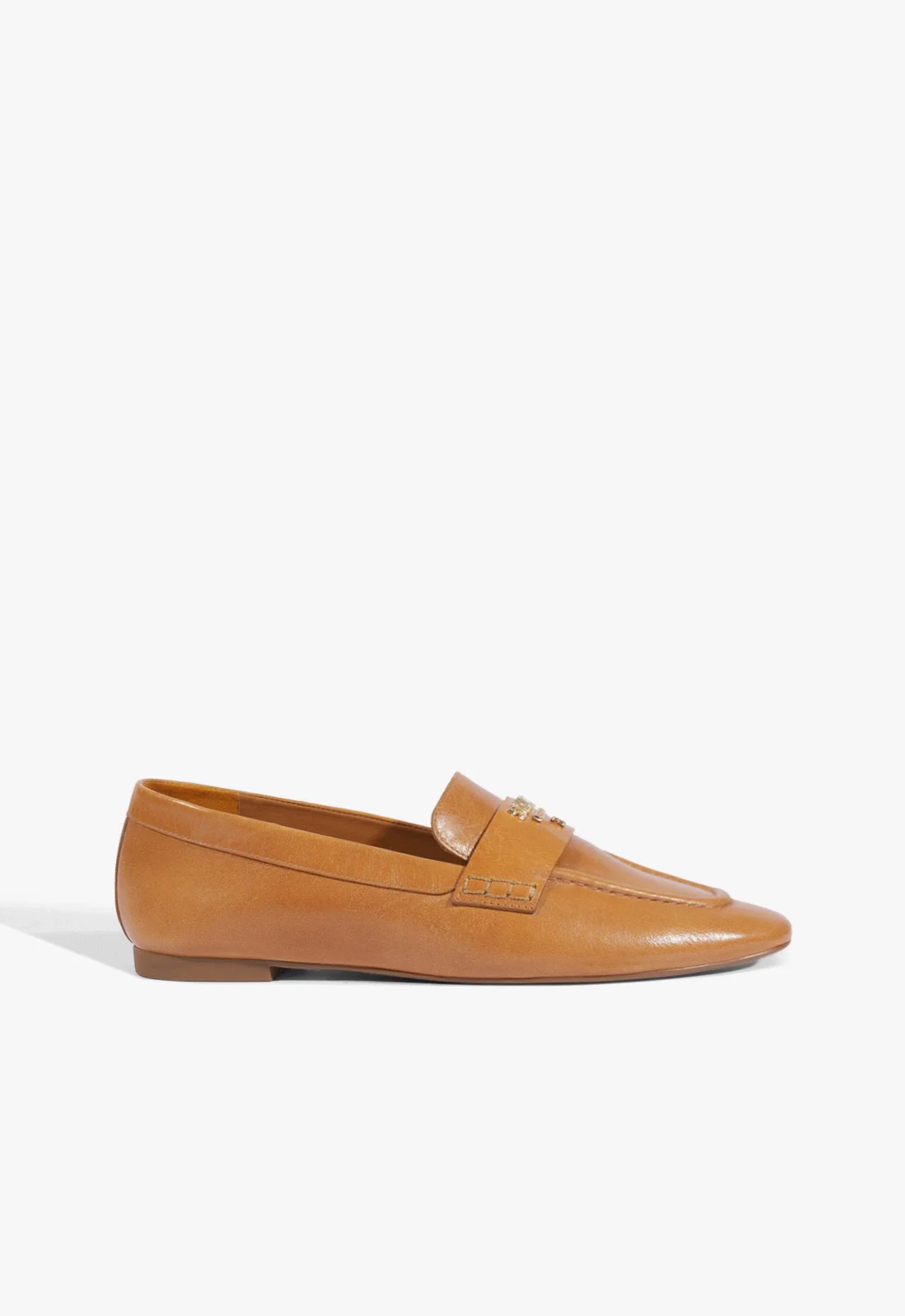 Mocassim Flat Shop Couro Amarelo