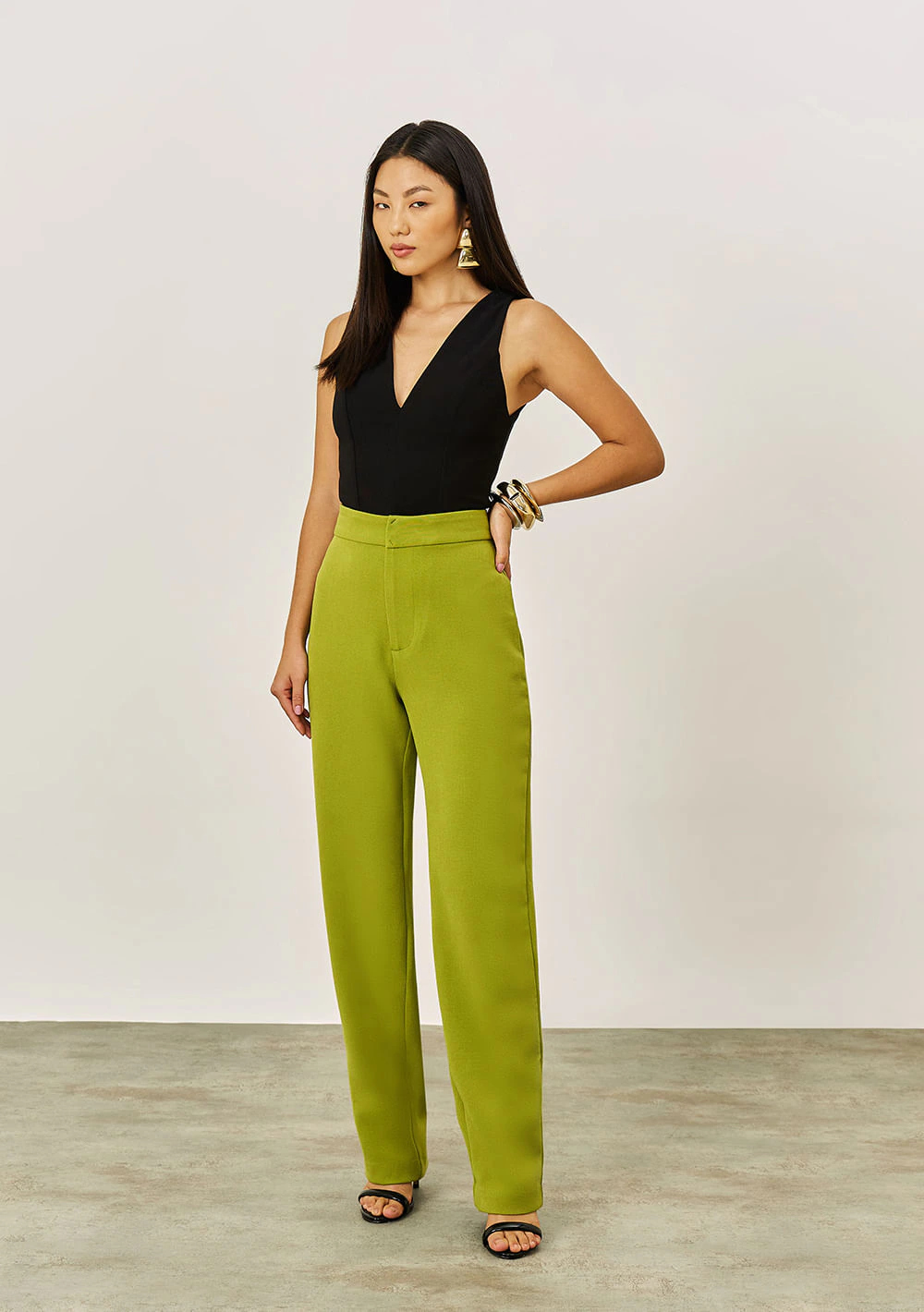 Calça Iódice Wide Alta Verde