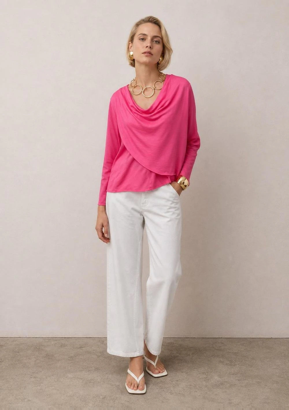 Calça Reta Alta Branco