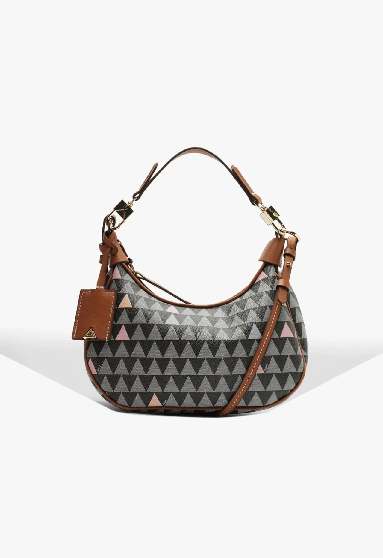 Bolsa Tiracolo Média Triangle Preta