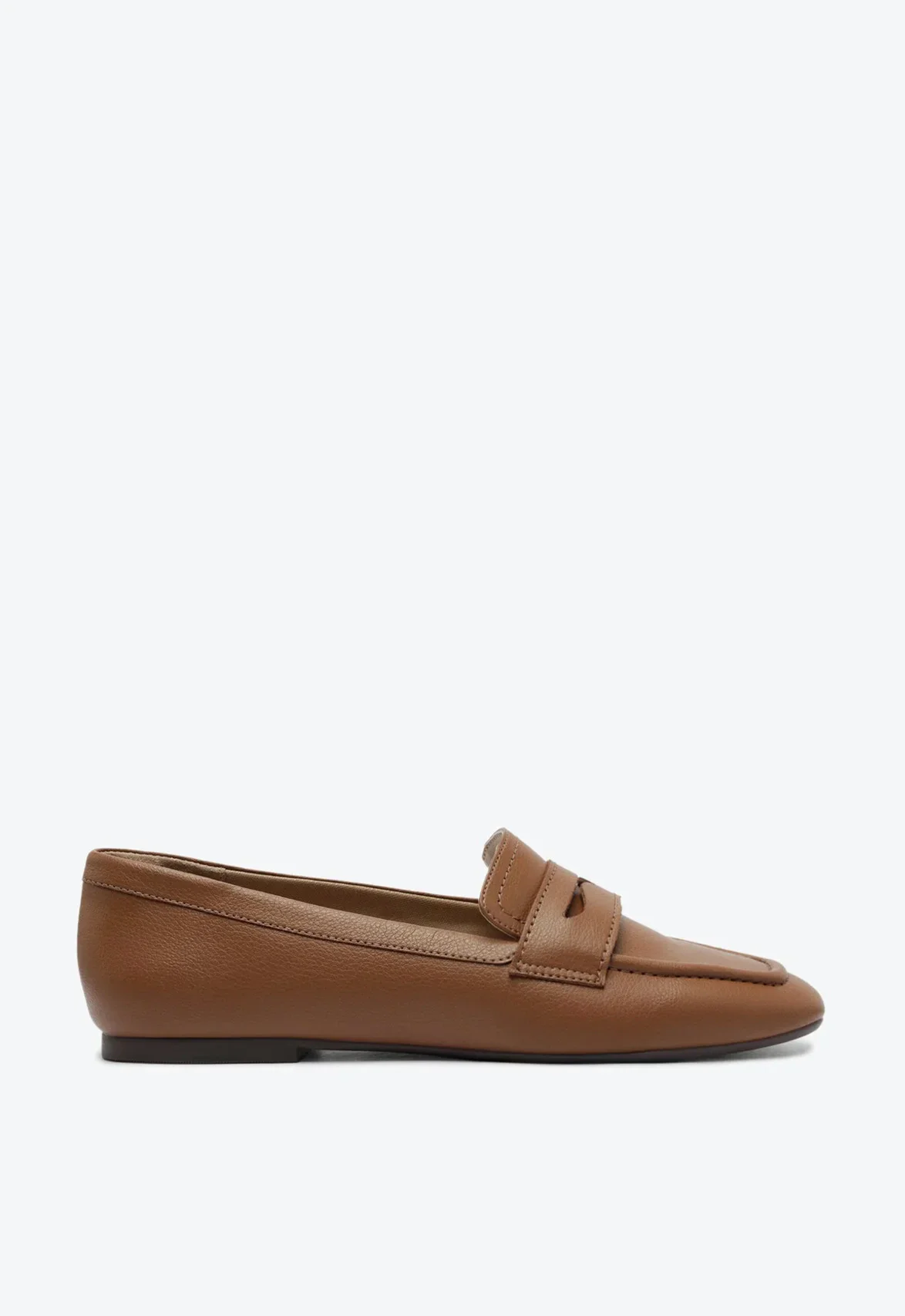 Mocassim Madri Bico Quadrado Marrom