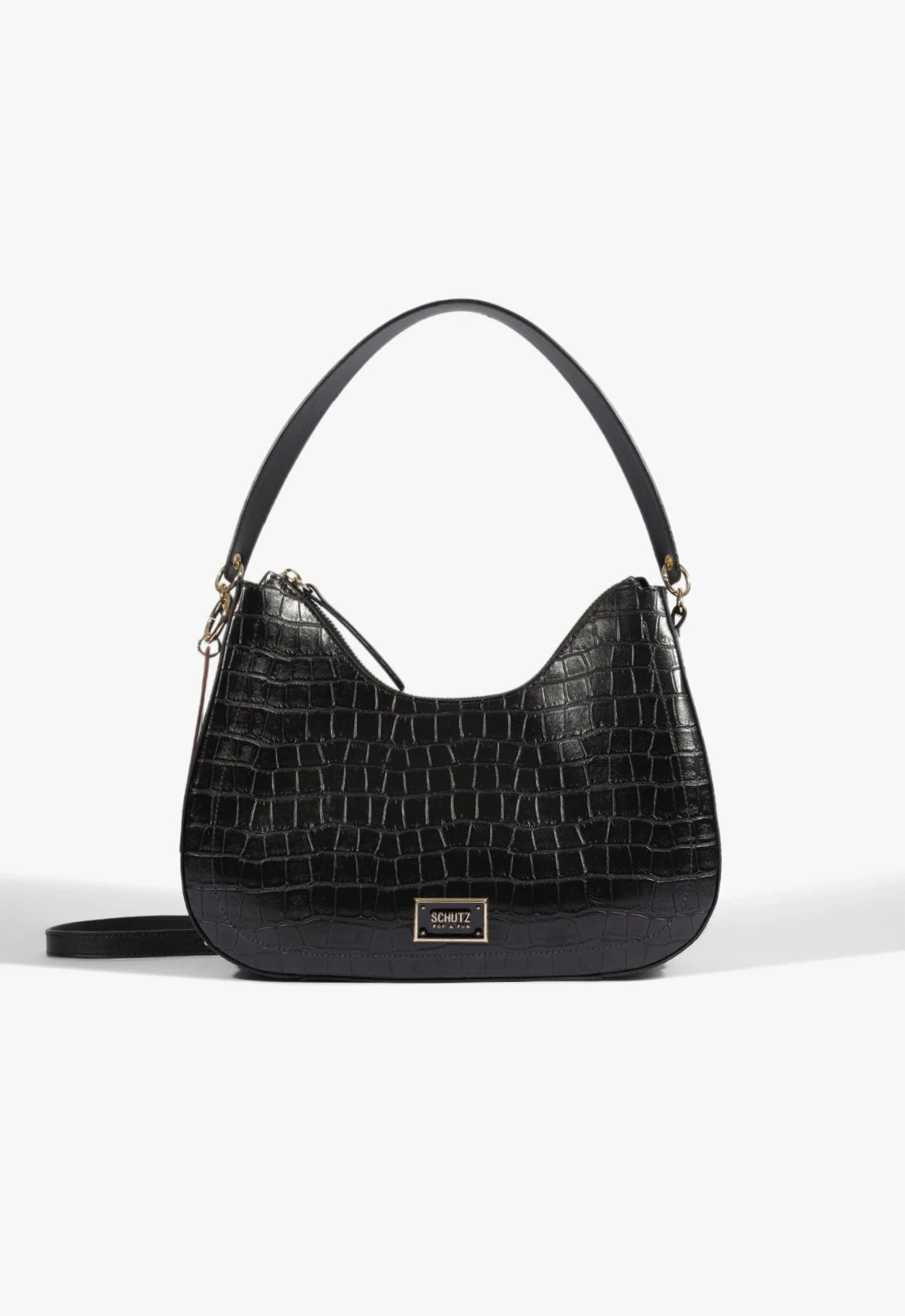 Bolsa Tiracolo Shoulder Verena Média Preta