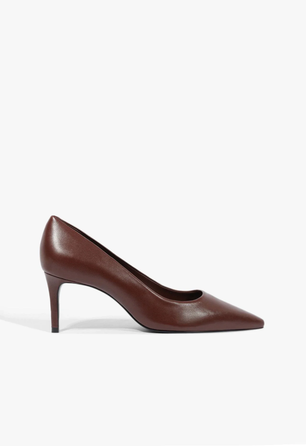 Scarpin Lena Low Couro Marrom