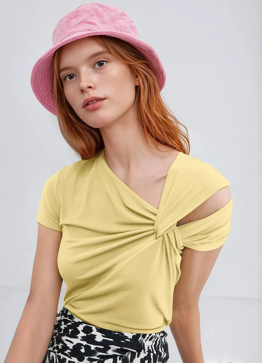 bonprix - Blusa Amarelo Claro em Malha de Viscose