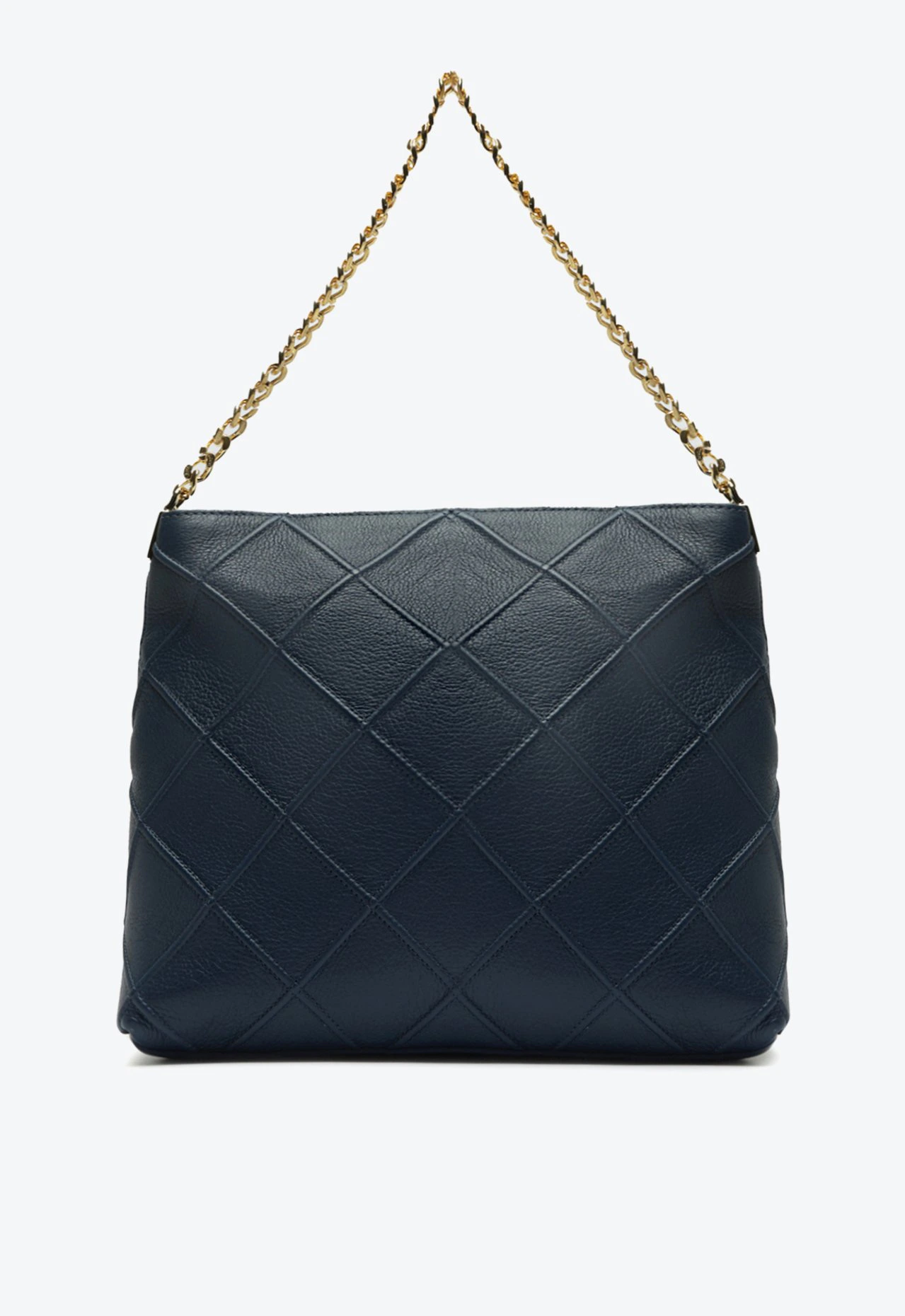 Bolsa Maxi Shoulder Couro Azul