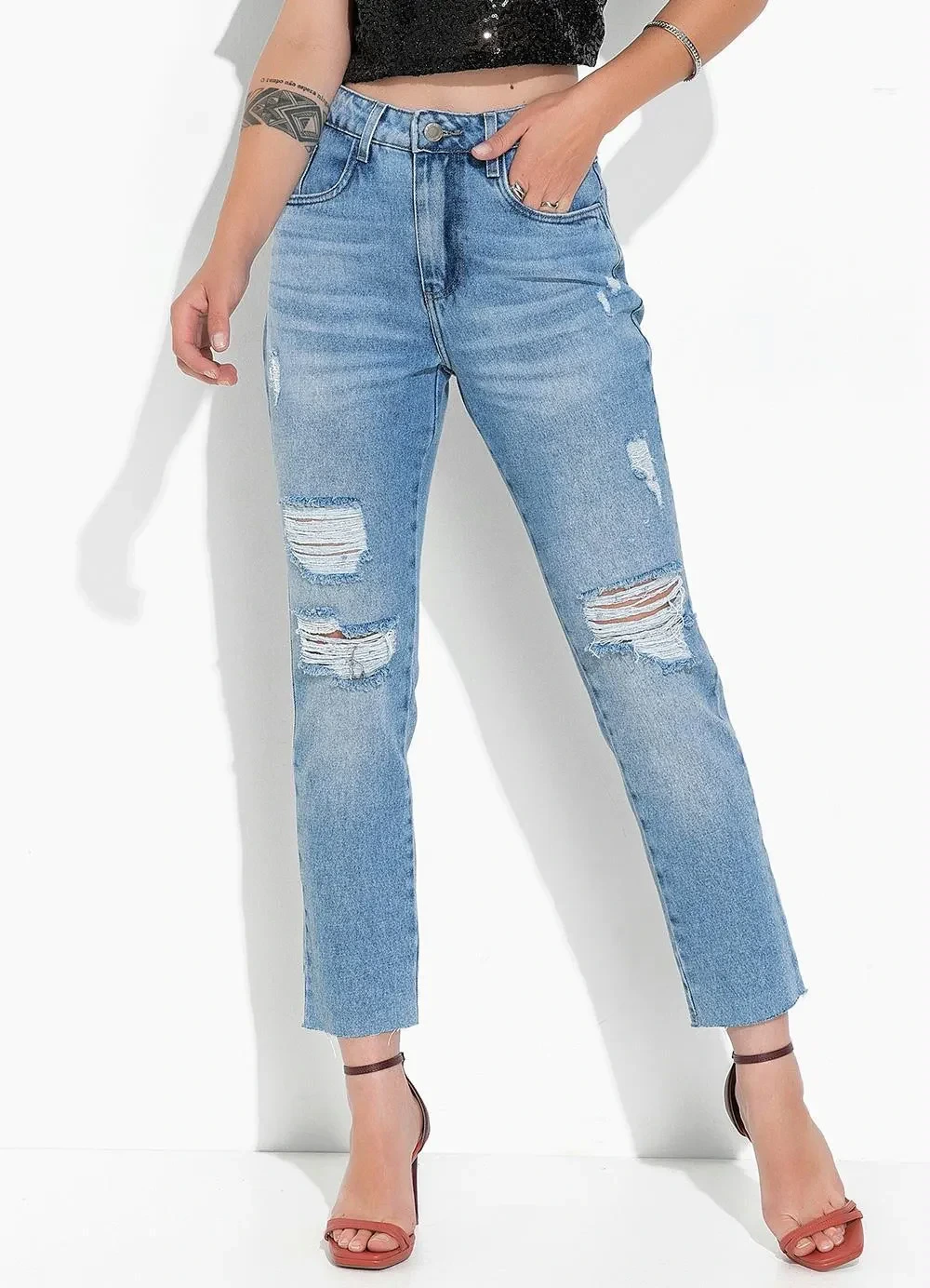 Sawary Jeans - Calça Jeans Claro em Jeans