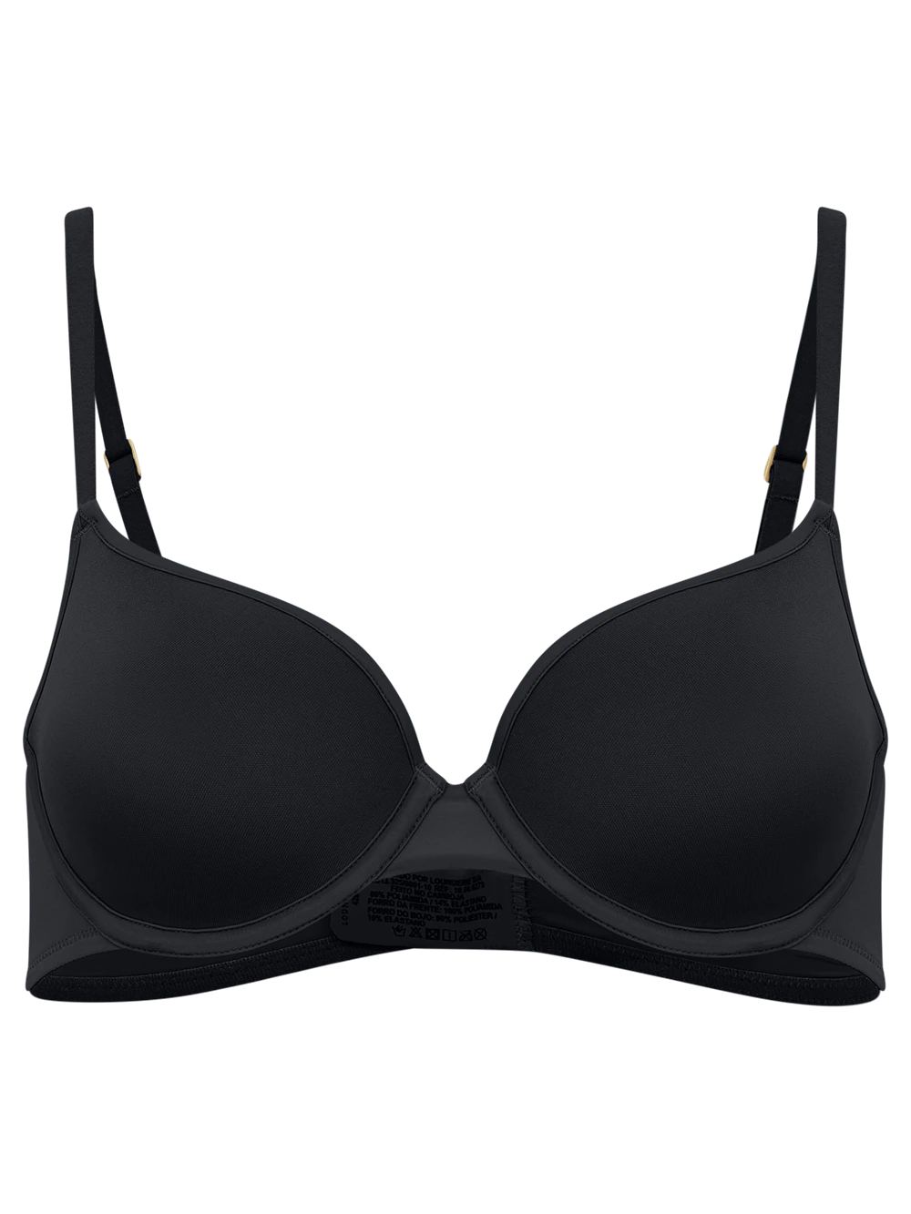 Sutiã Cobertura Total Bojo Spacer Essentials Microfibra Preto