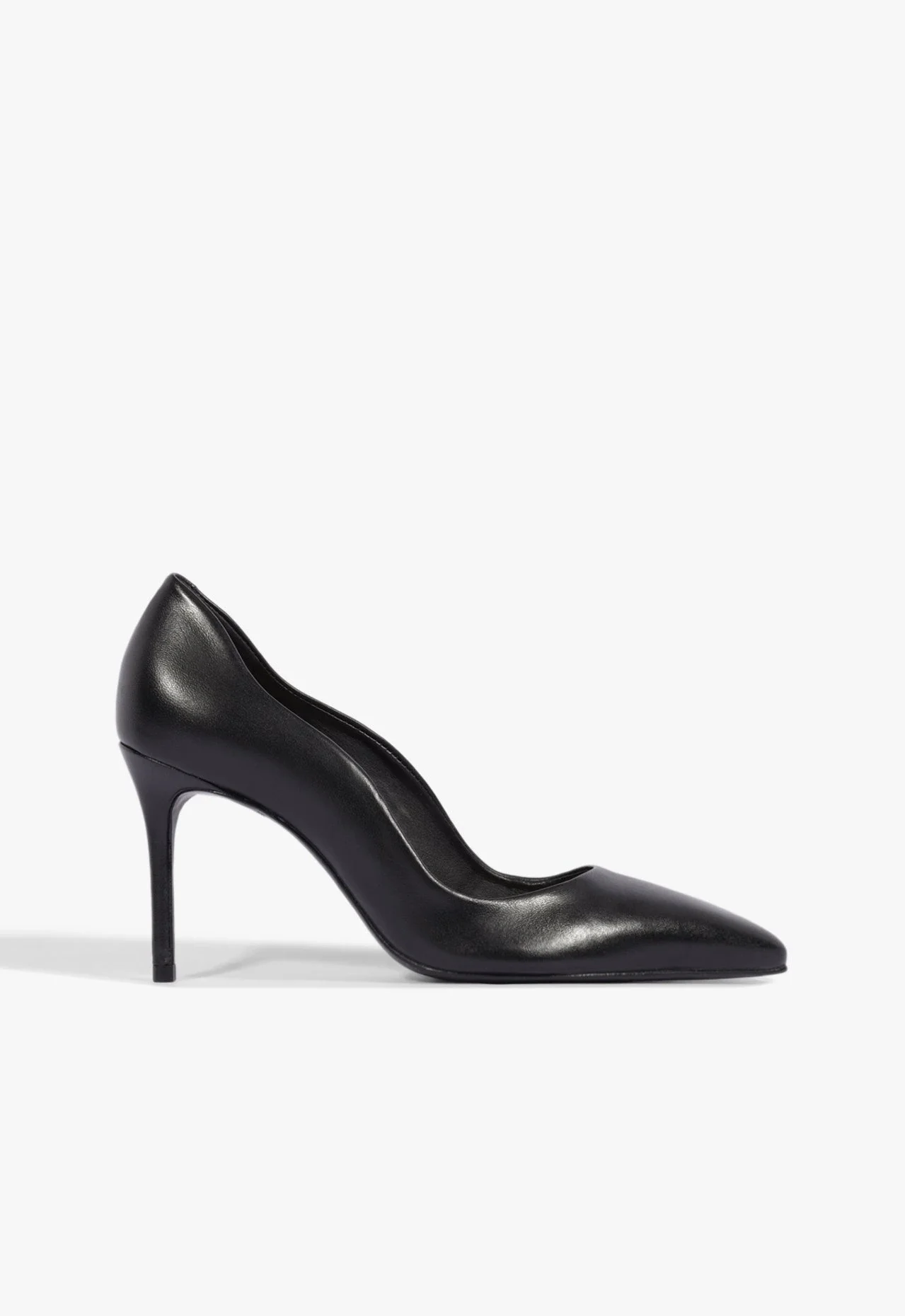 Scarpin Salto Curvas Preto