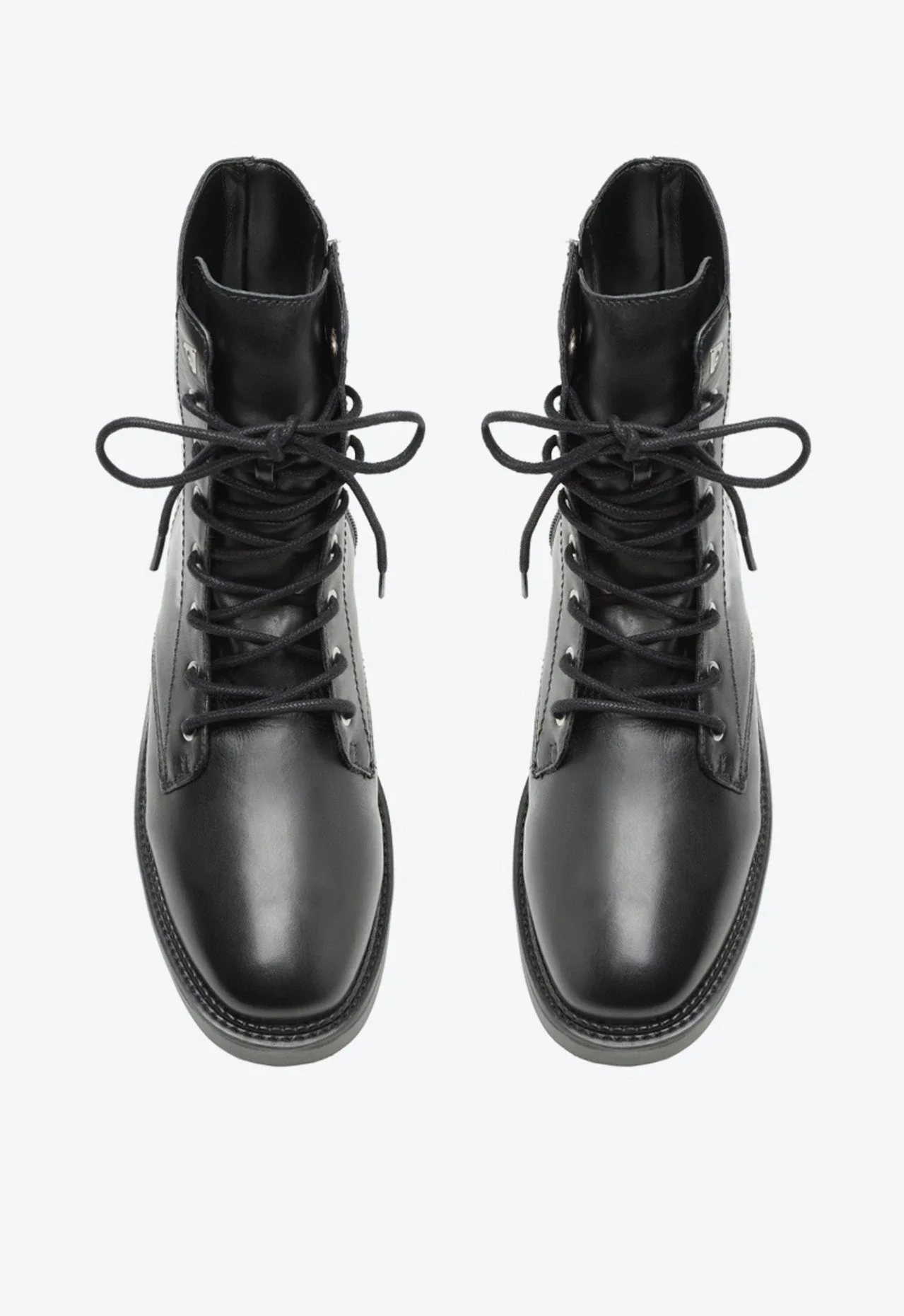Bota Coturno Bold Couro Preta