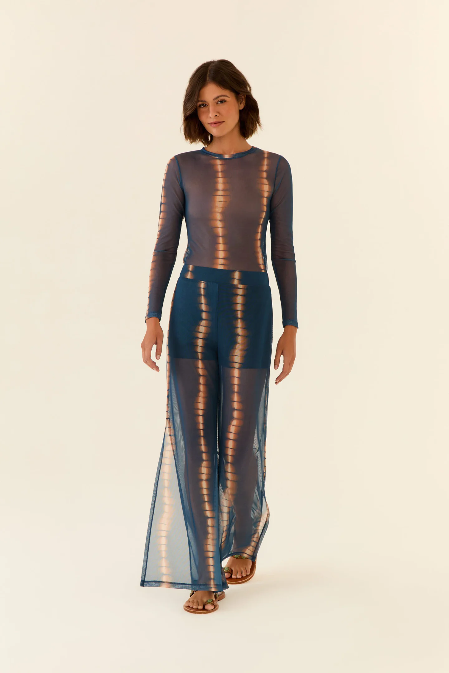 Calça Tule Estampa Wind Erva Doce