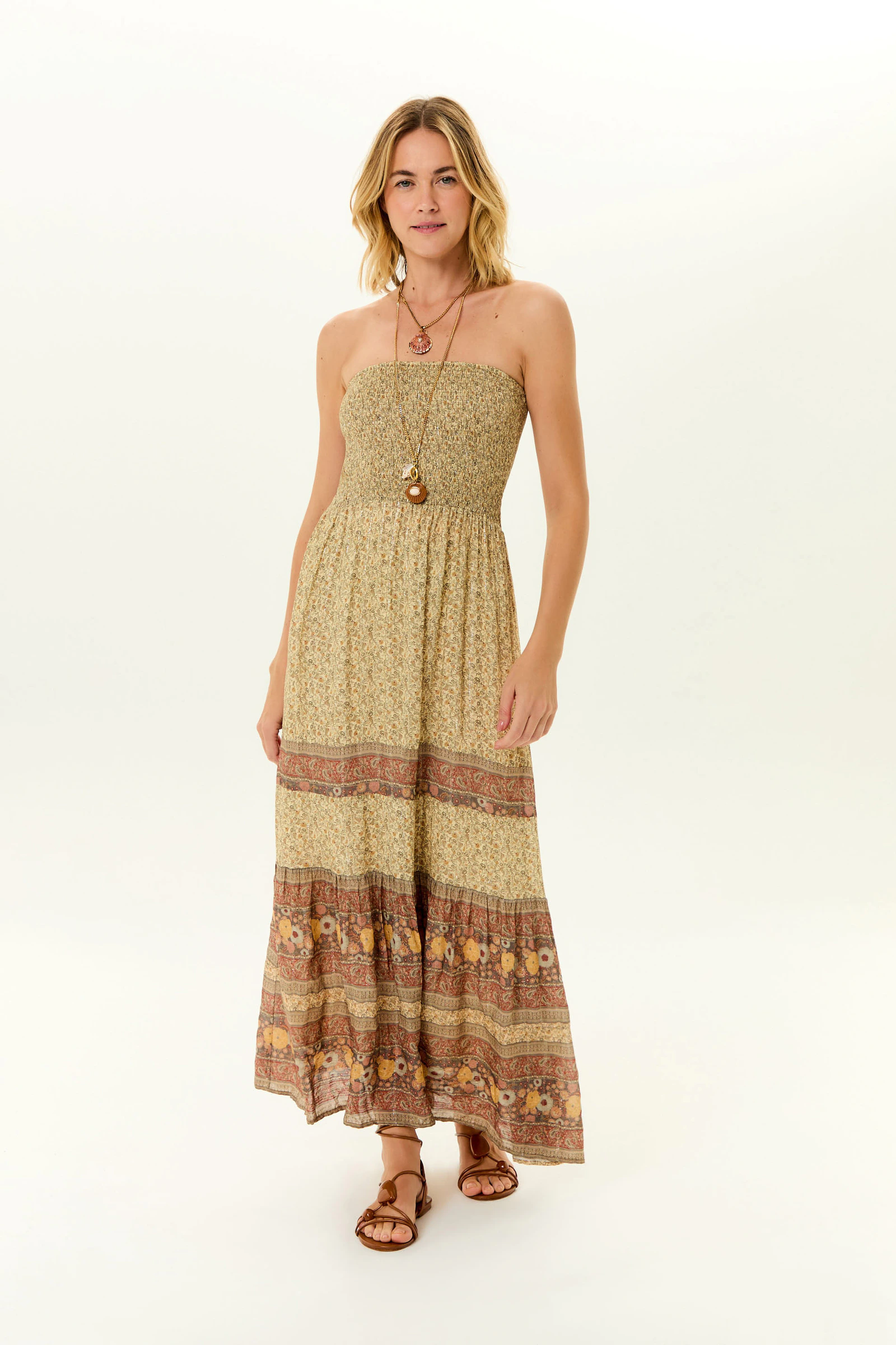 Vestido Sem Alca Estampa Amarilis c