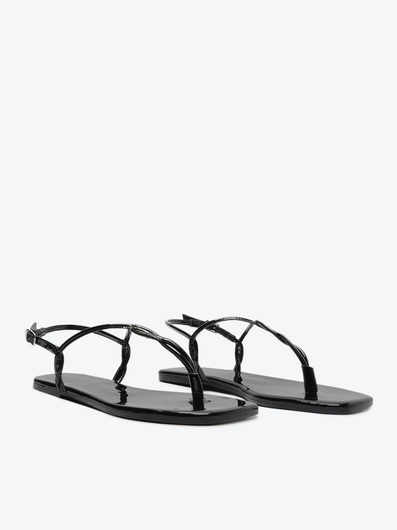 Rasteira Slim Silver Preta