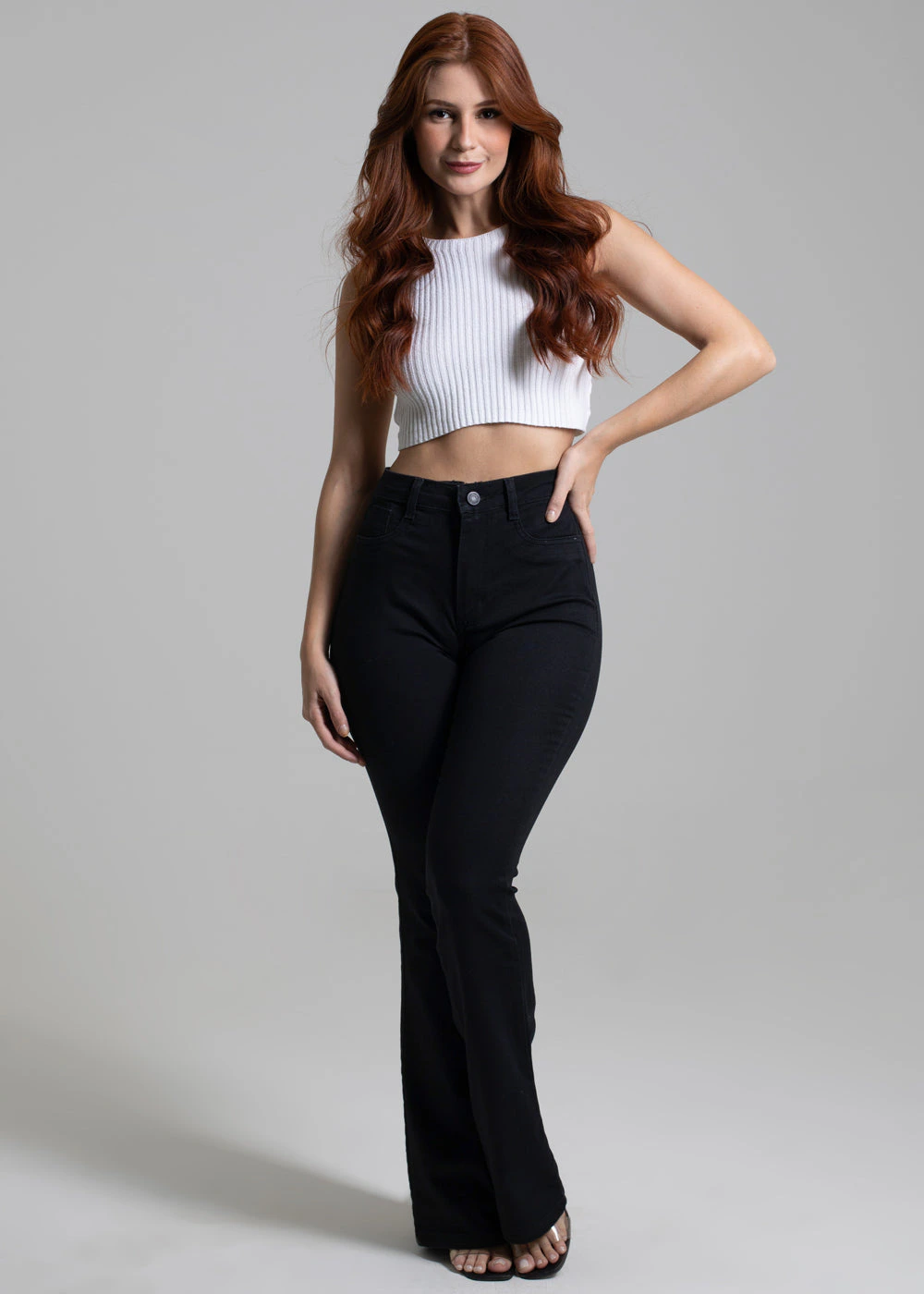 Calça Sarja Sawary Super Lipo Boot Cut - 265064 PRETO
