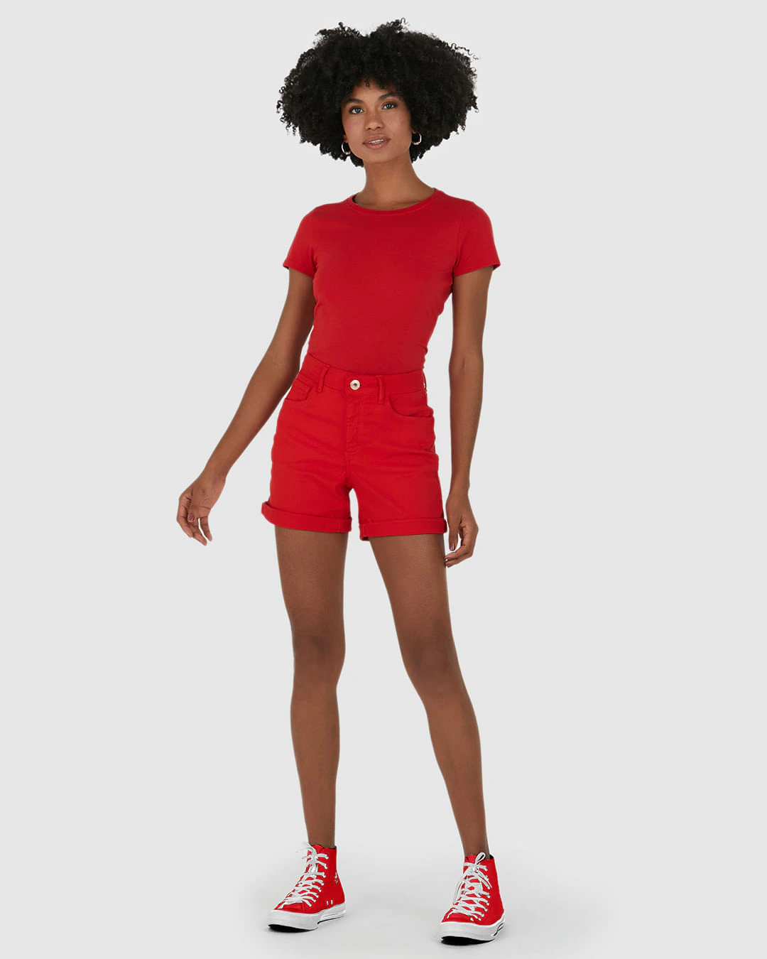Bermuda Feminina Comfort Em Sarja Com Elastano