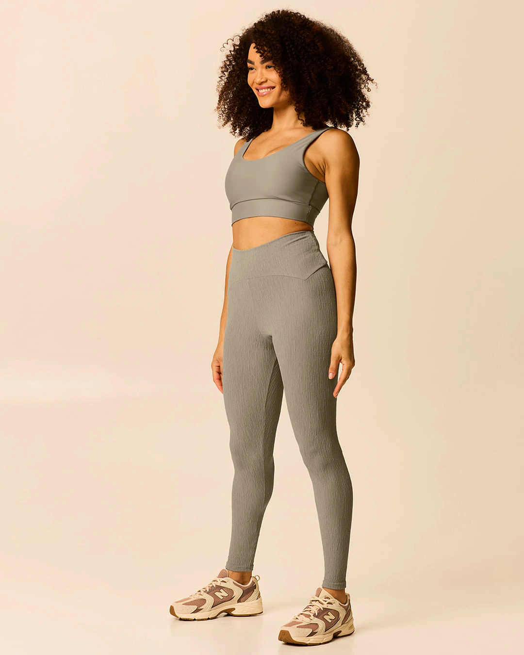 Calça Legging Esportiva Feminina Em Jacquard Texturizado Malwee Active