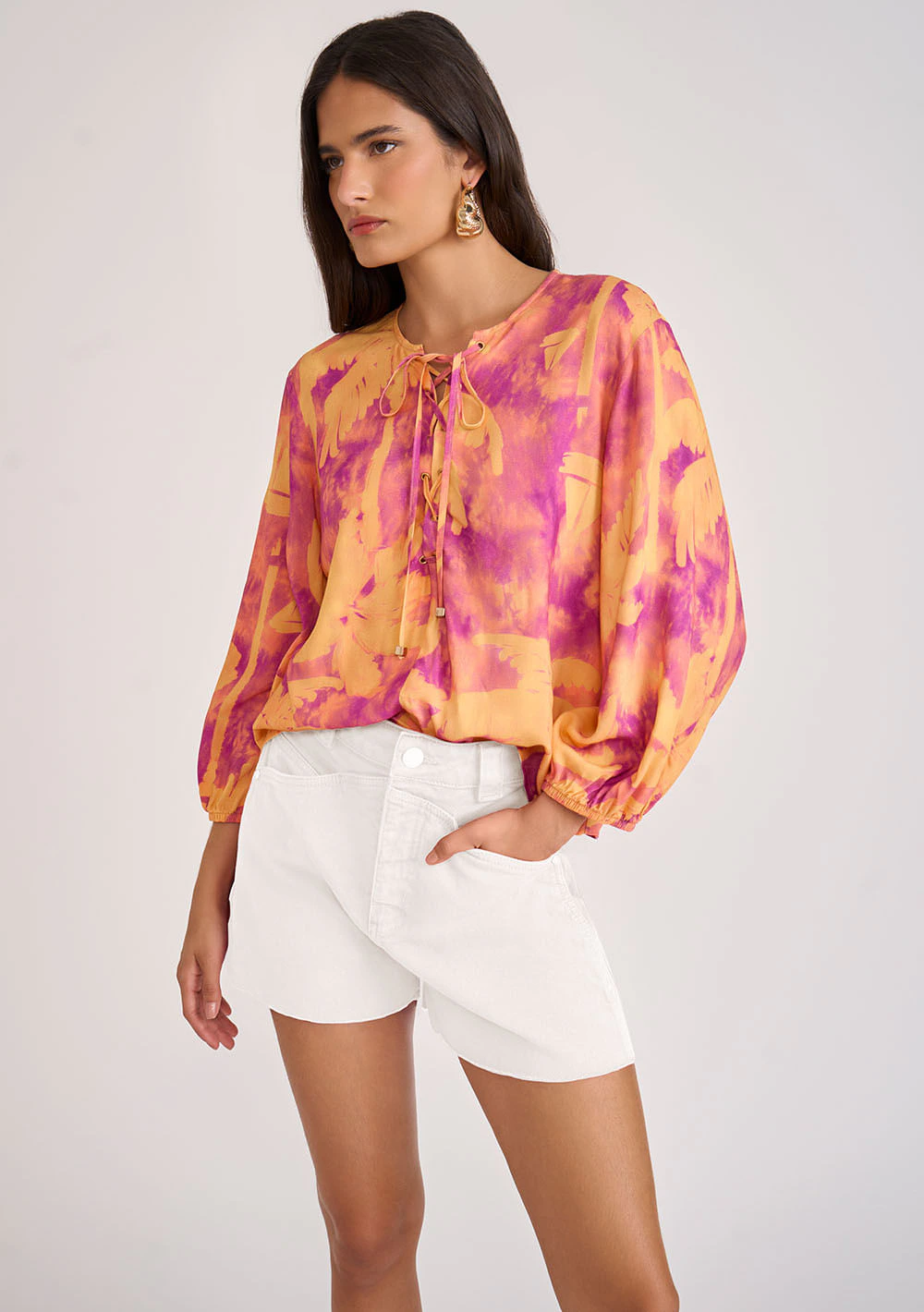 Shorts Zinco Reto Alta Branco