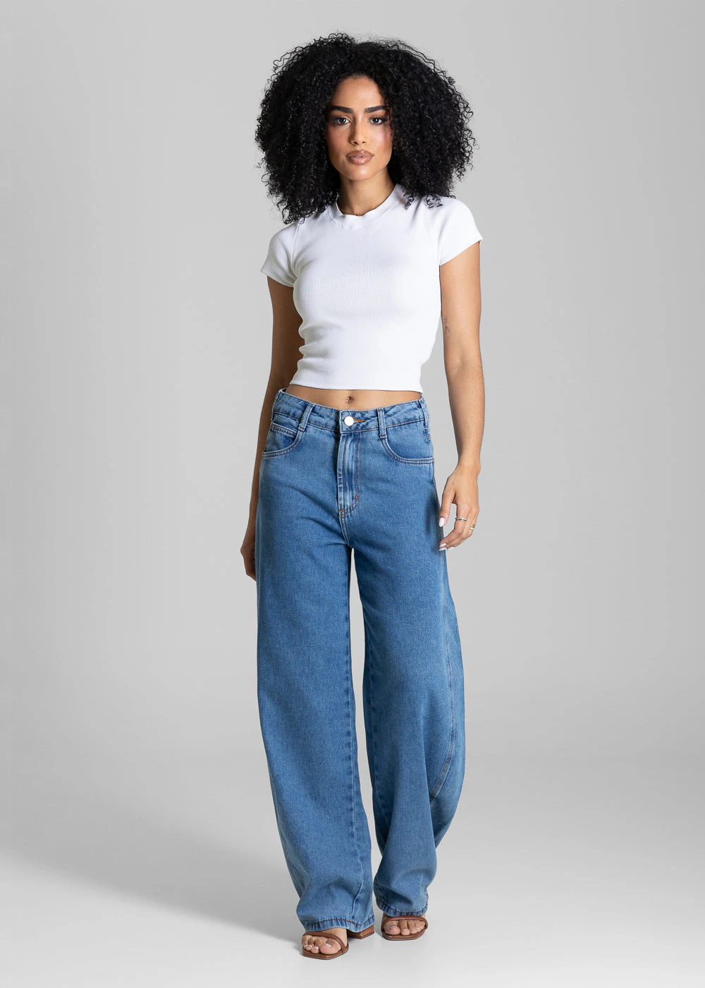 Calça Jeans Sawary Barrel - 284111 AZUL