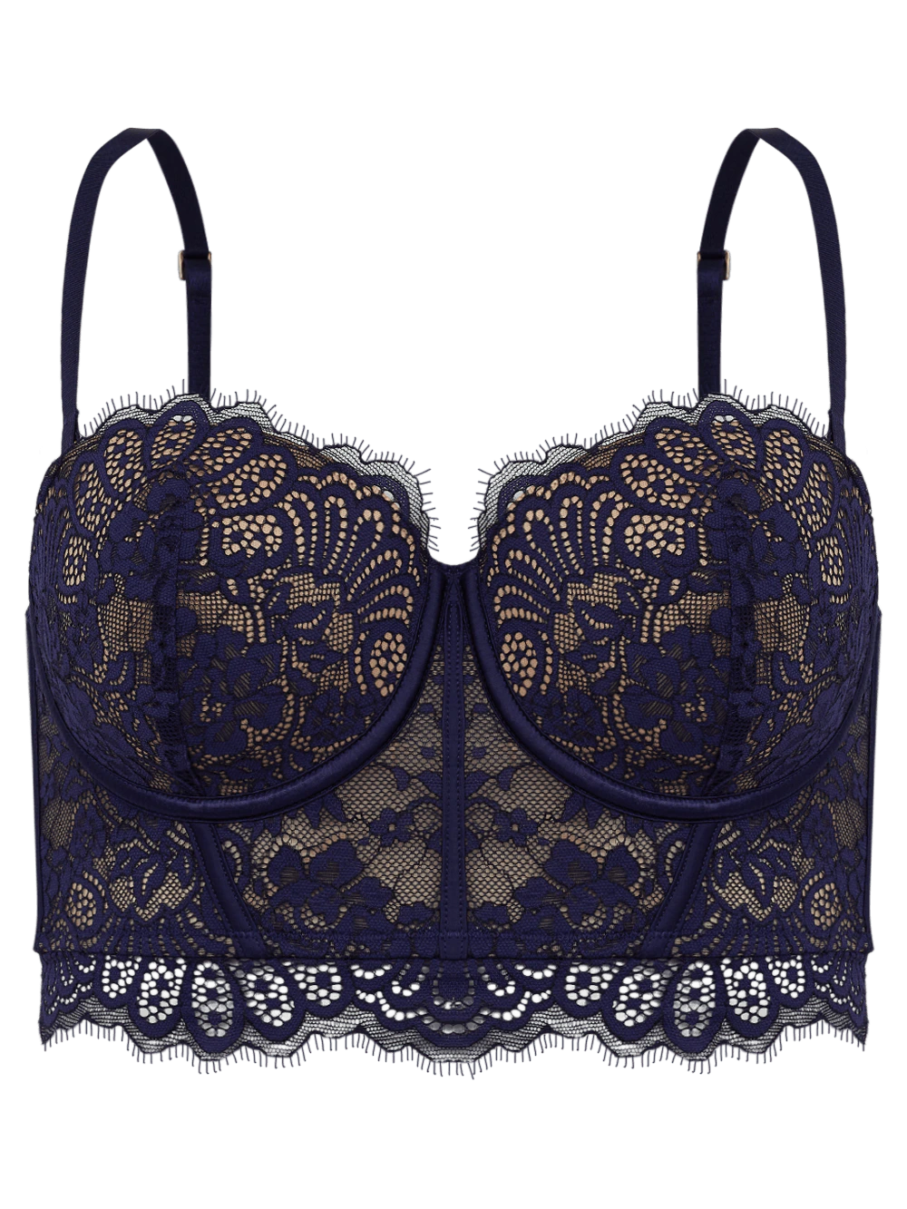 Sutiã Sem Alça Bojo Renda Love Affair Evening Blue