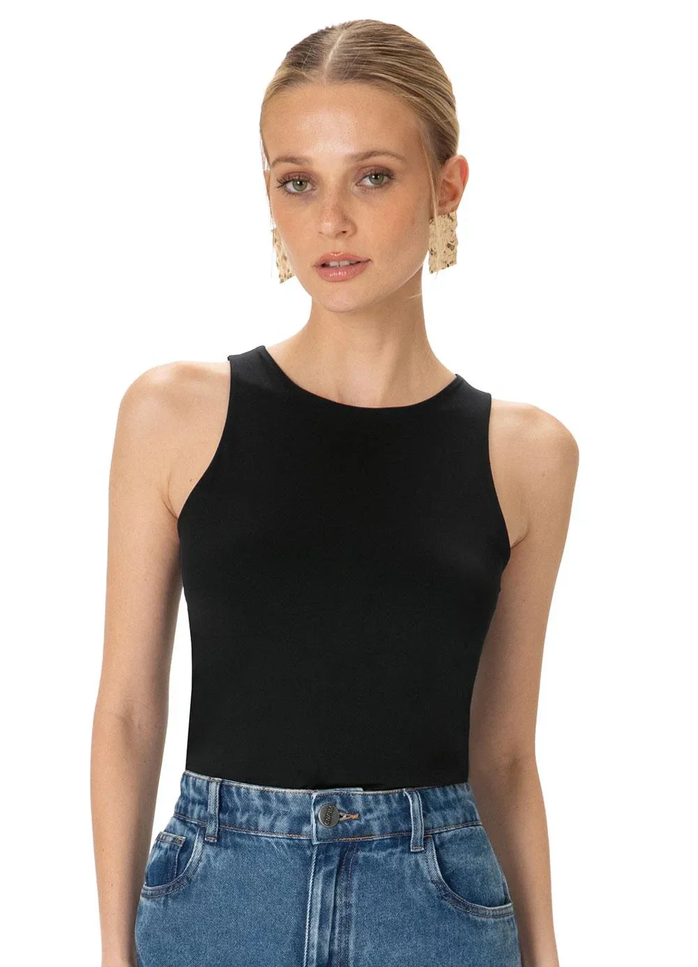 Enfim - Blusa Básica em Malha Preto
