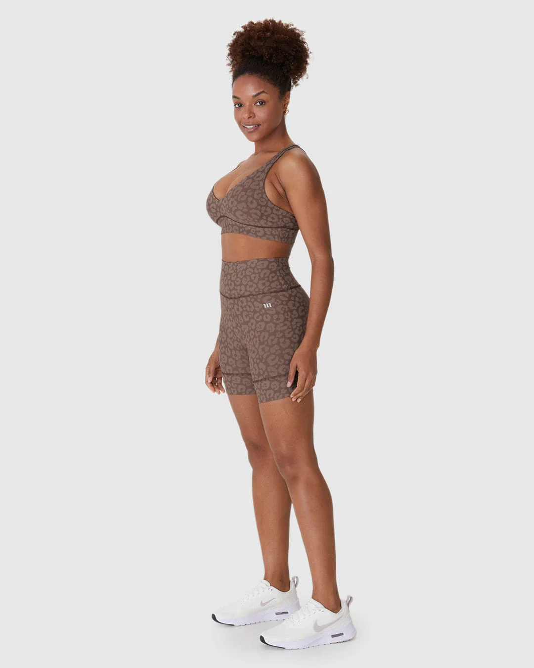 Shorts Esportivo Feminino Estampa Animal Print Em Malha Dry E Proteção UV50+ Malwee Active