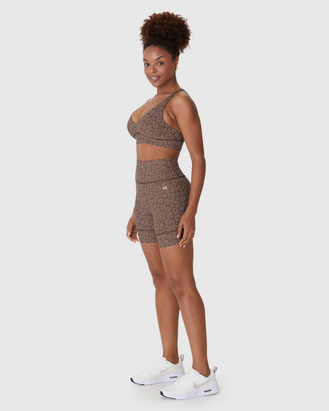Shorts Esportivo Feminino Estampa Animal Print Em Malha Dry E Proteção UV50+ Malwee Active