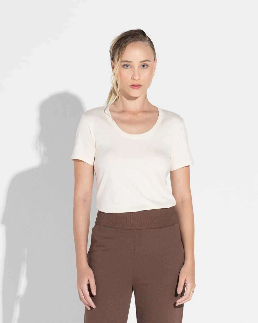 Camiseta Pima Gola U Feminina