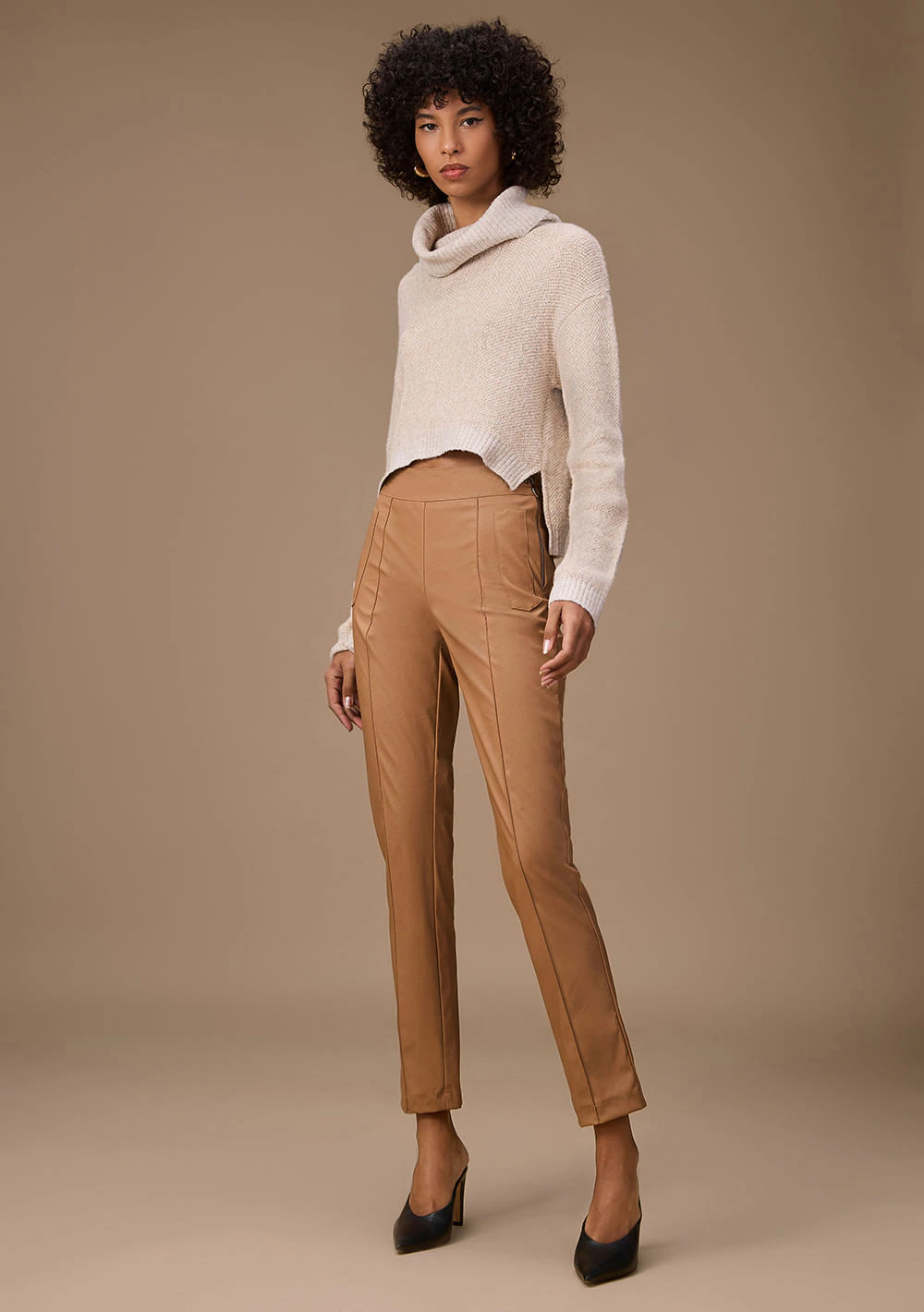 Calça Maria.Valentina Skinny Alta Caramelo