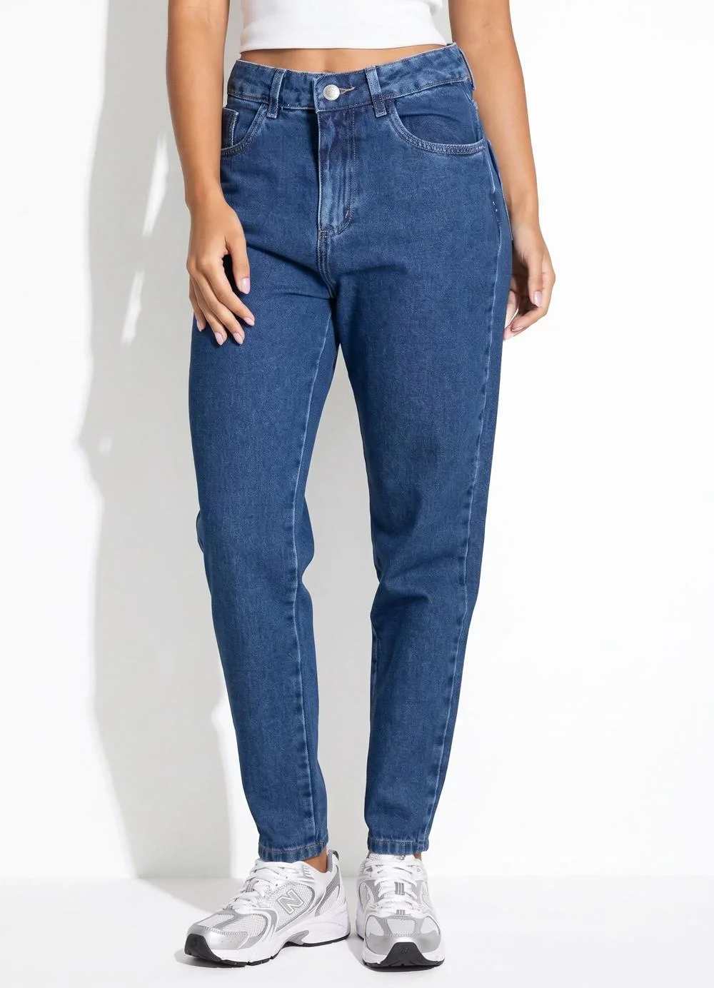 Sawary Jeans - Calça Mom Jeans Azul