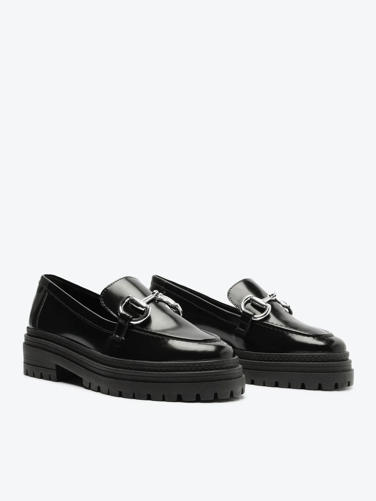 Mocassim Specchio Tratorado Bridão Verniz Preto