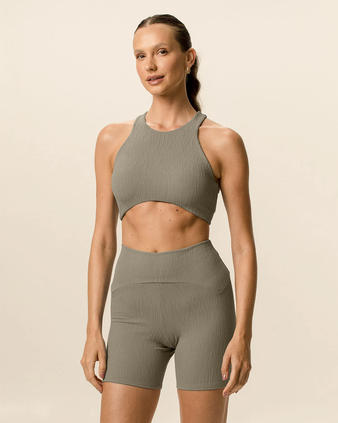 Top Halter Neck Esportivo Em Jacquard Texturizado Malwee Active