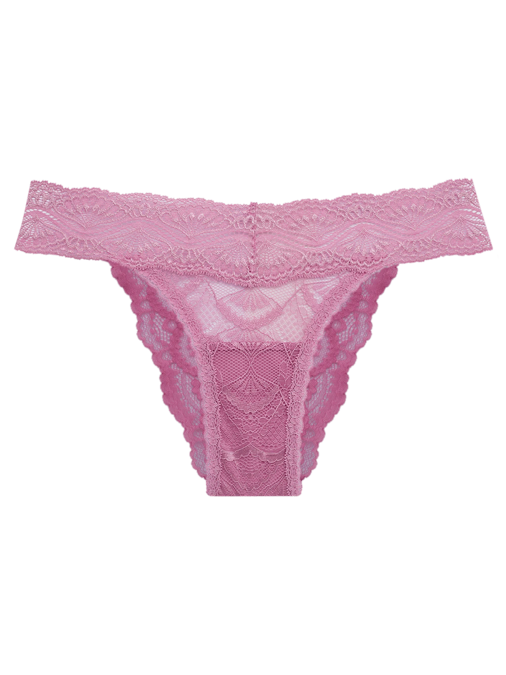 Calcinha Biquíni Renda Shiny Love Rosa Mauve Orchid