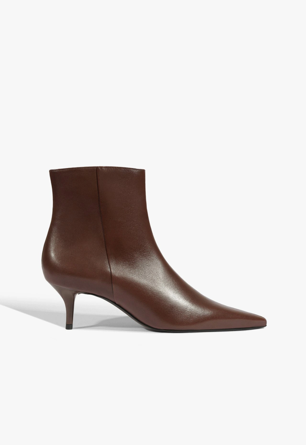 Bota Mikki Couro Salto Fino Marrom