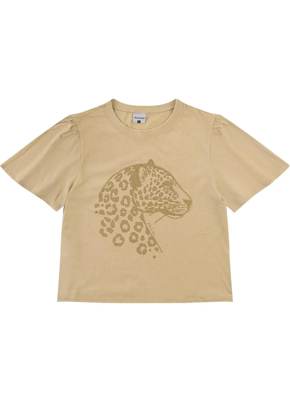 Malwee - Camiseta Onça Pintada em Malha Cáqui