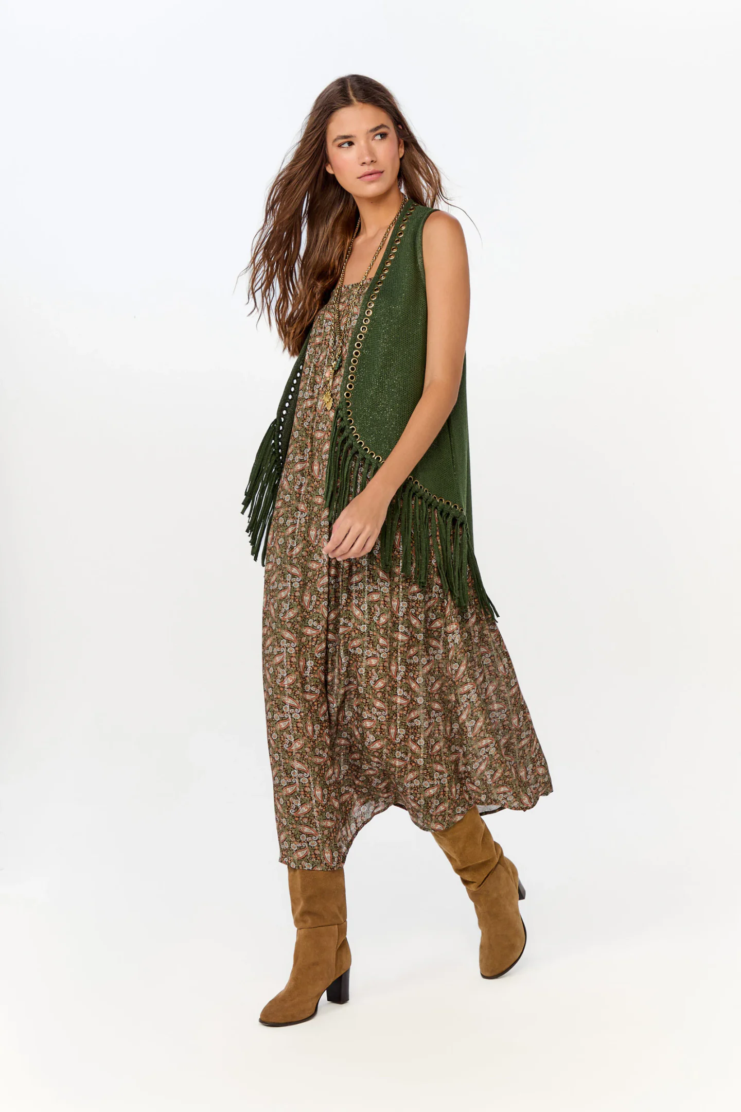 Vestido Lastex Decote Estampa Aysha