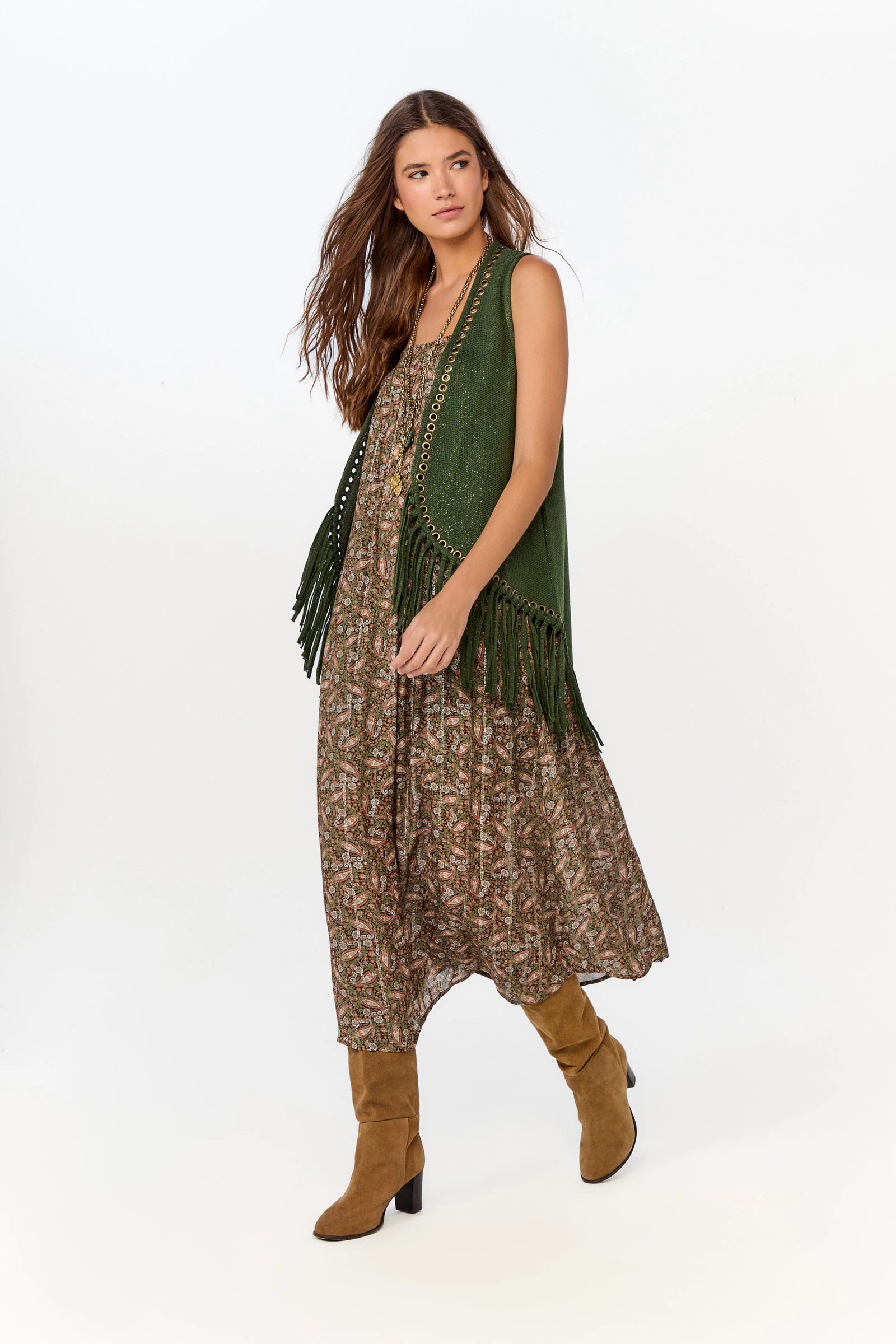 Vestido Lastex Decote Estampa Aysha
