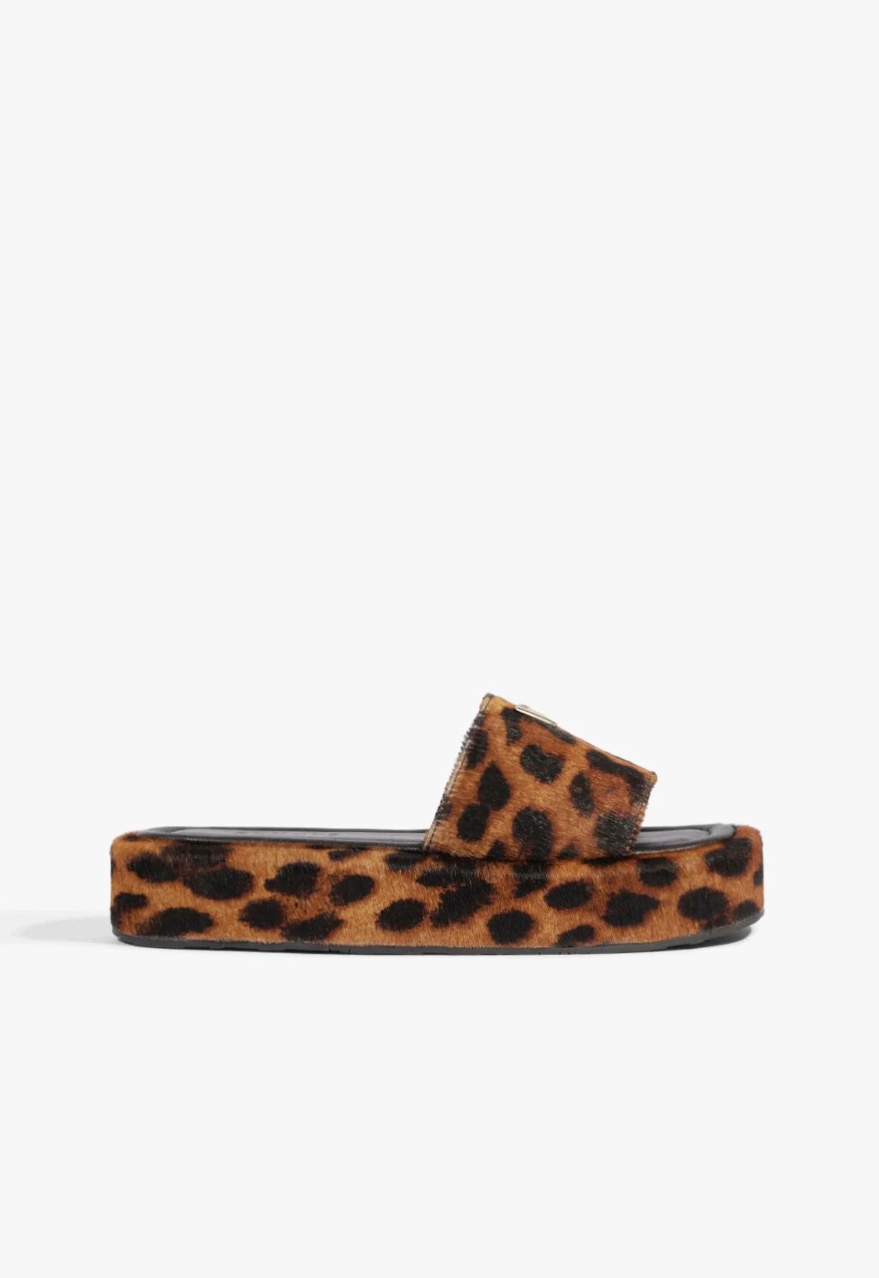 Papete Flatform Animal Print Marrom
