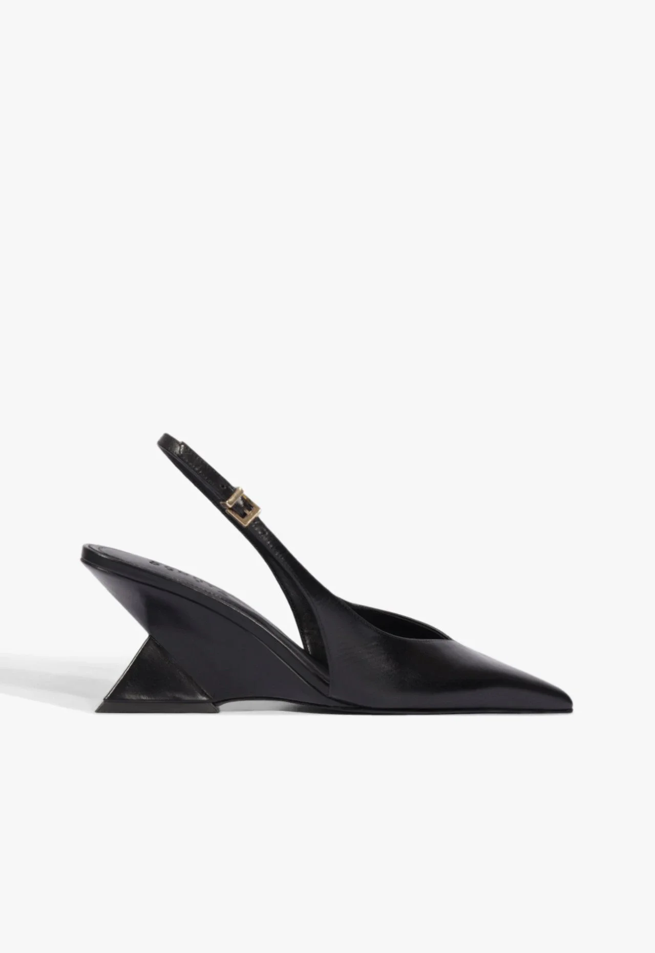 Slingback Abbie Couro Preto