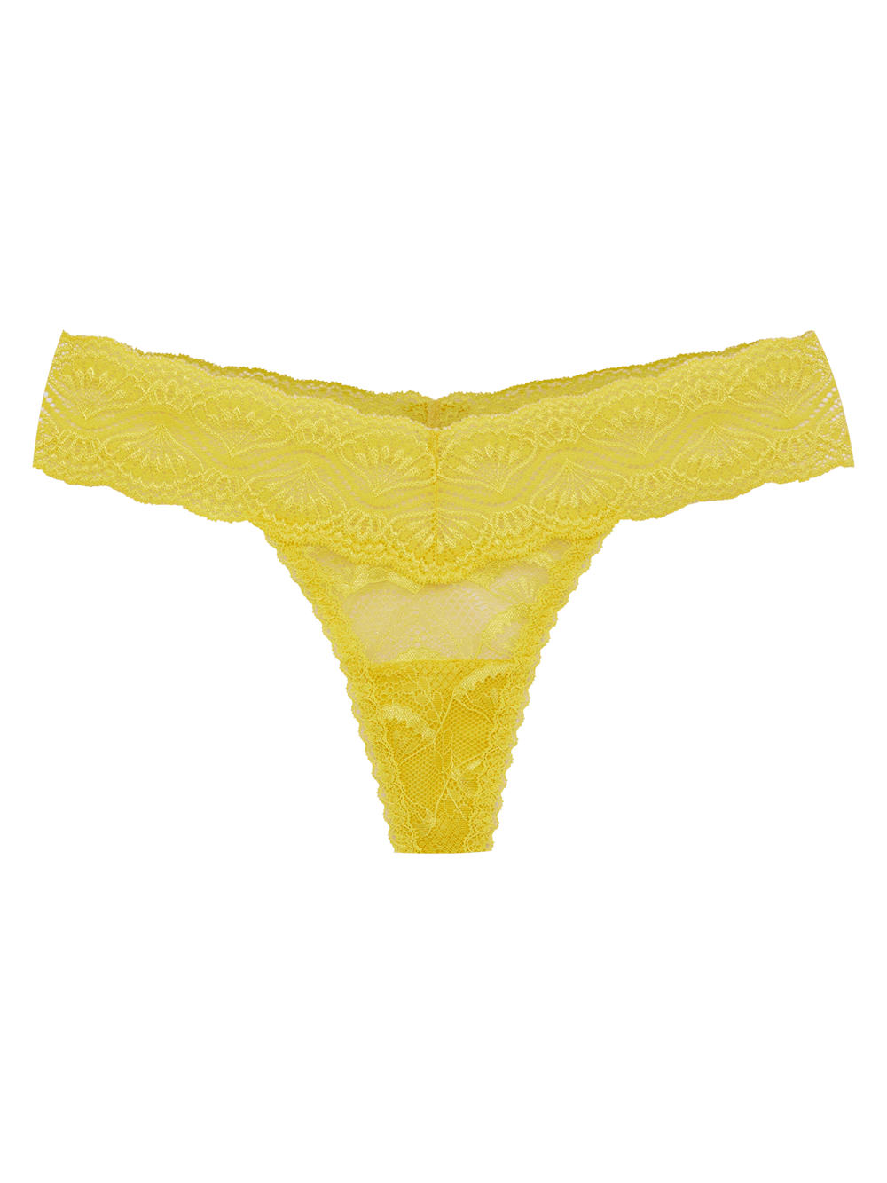 Calcinha Fio Renda Shiny Love Amarelo Maize