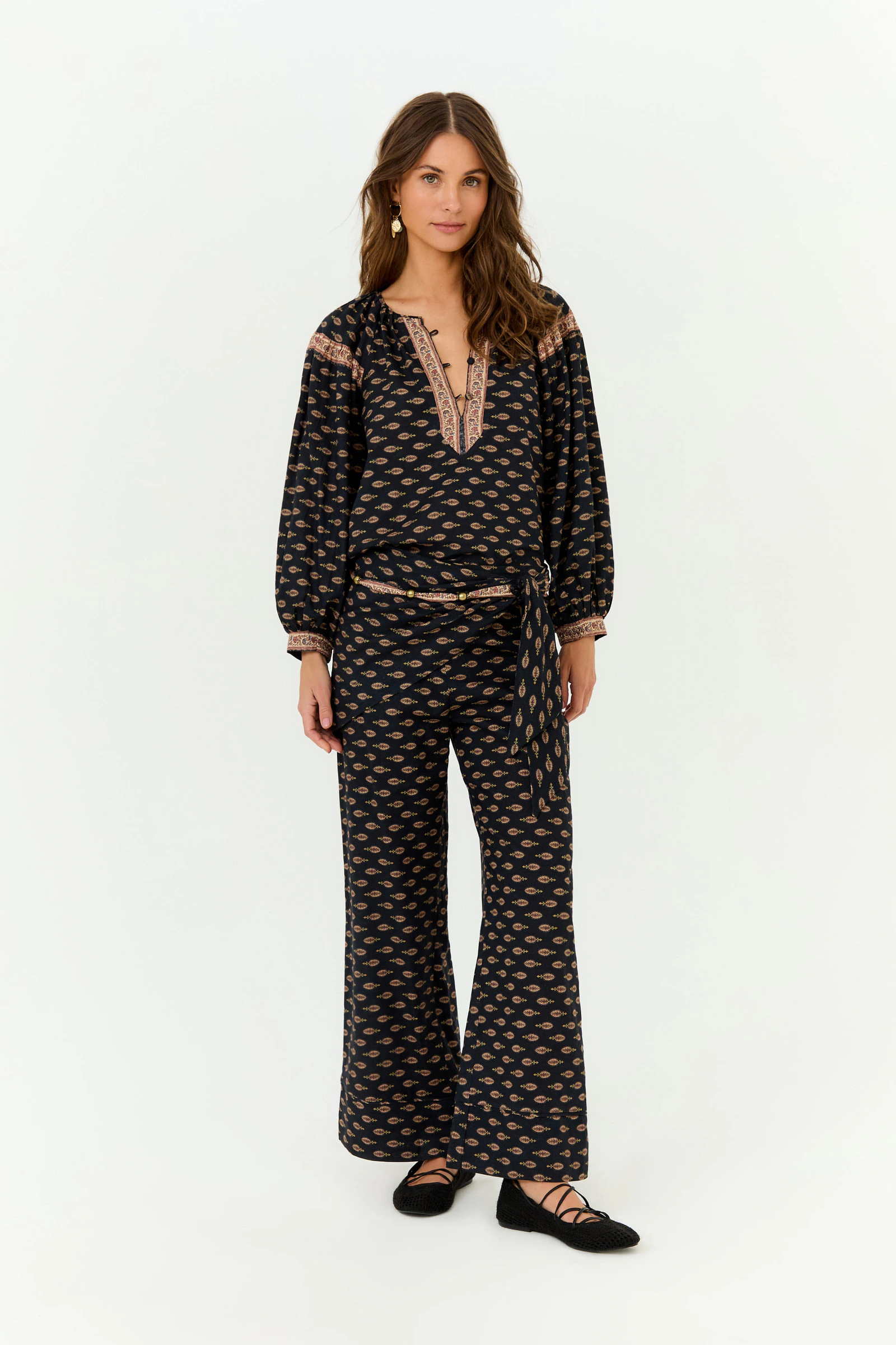 Calça Reta Estampa Jasmin