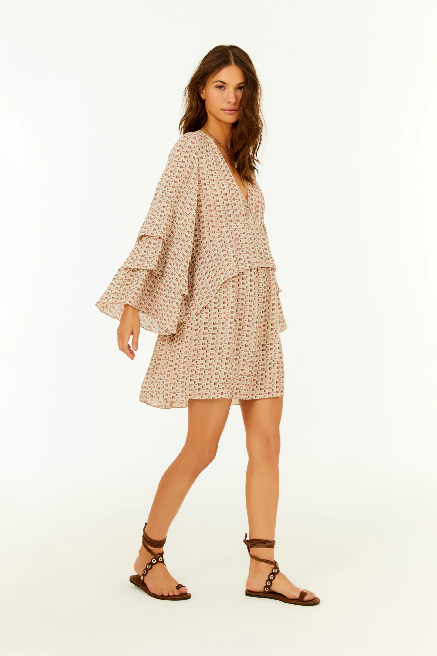Vestido Curto Ggt Estampa Mosaic