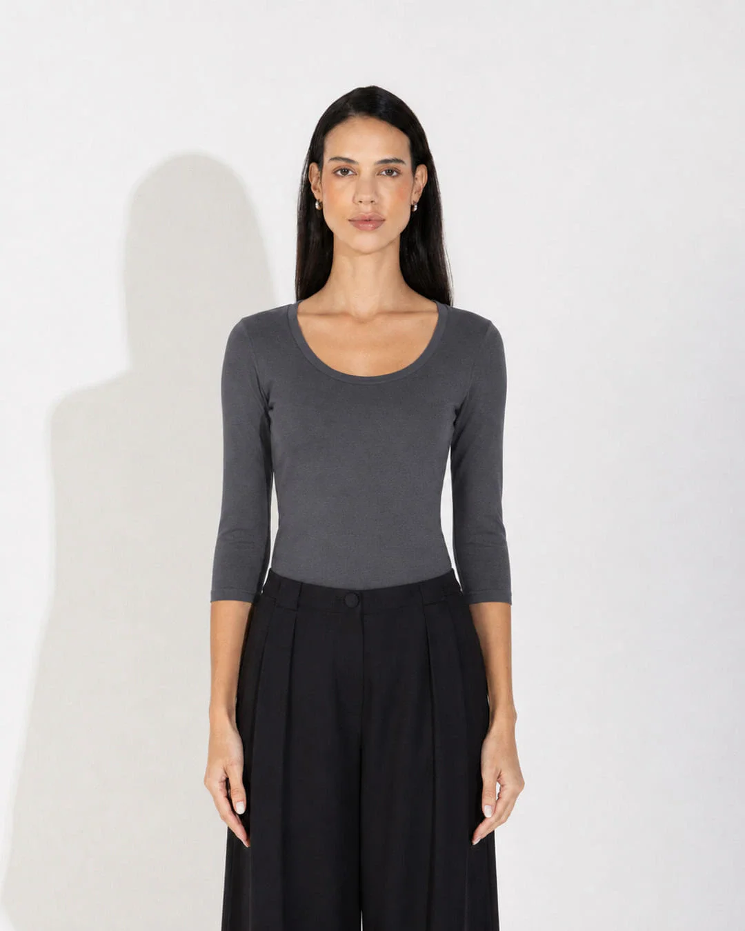 Blusa Modal Manga 3/4 Feminina