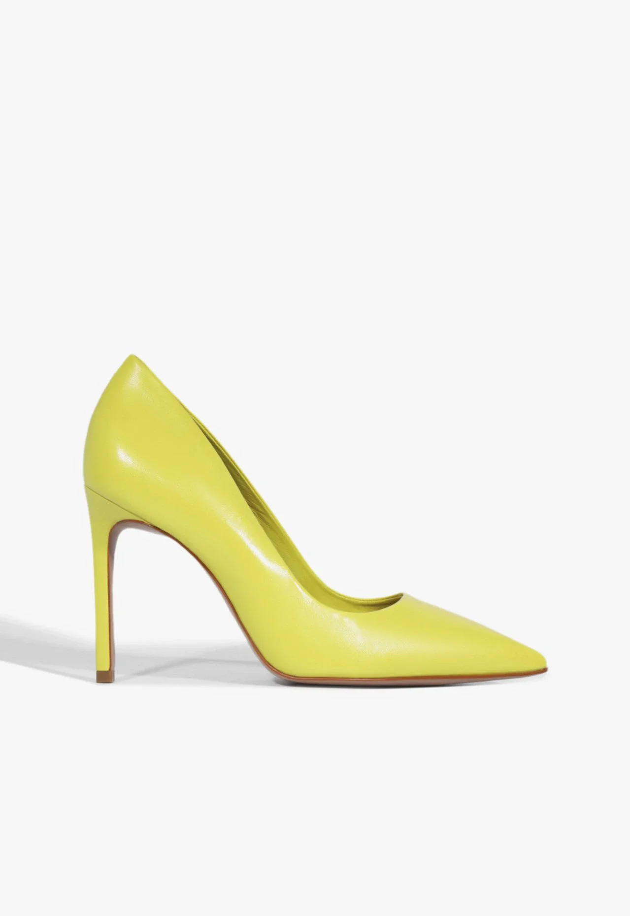 Scarpin Classic Pointy Couro Amarelo