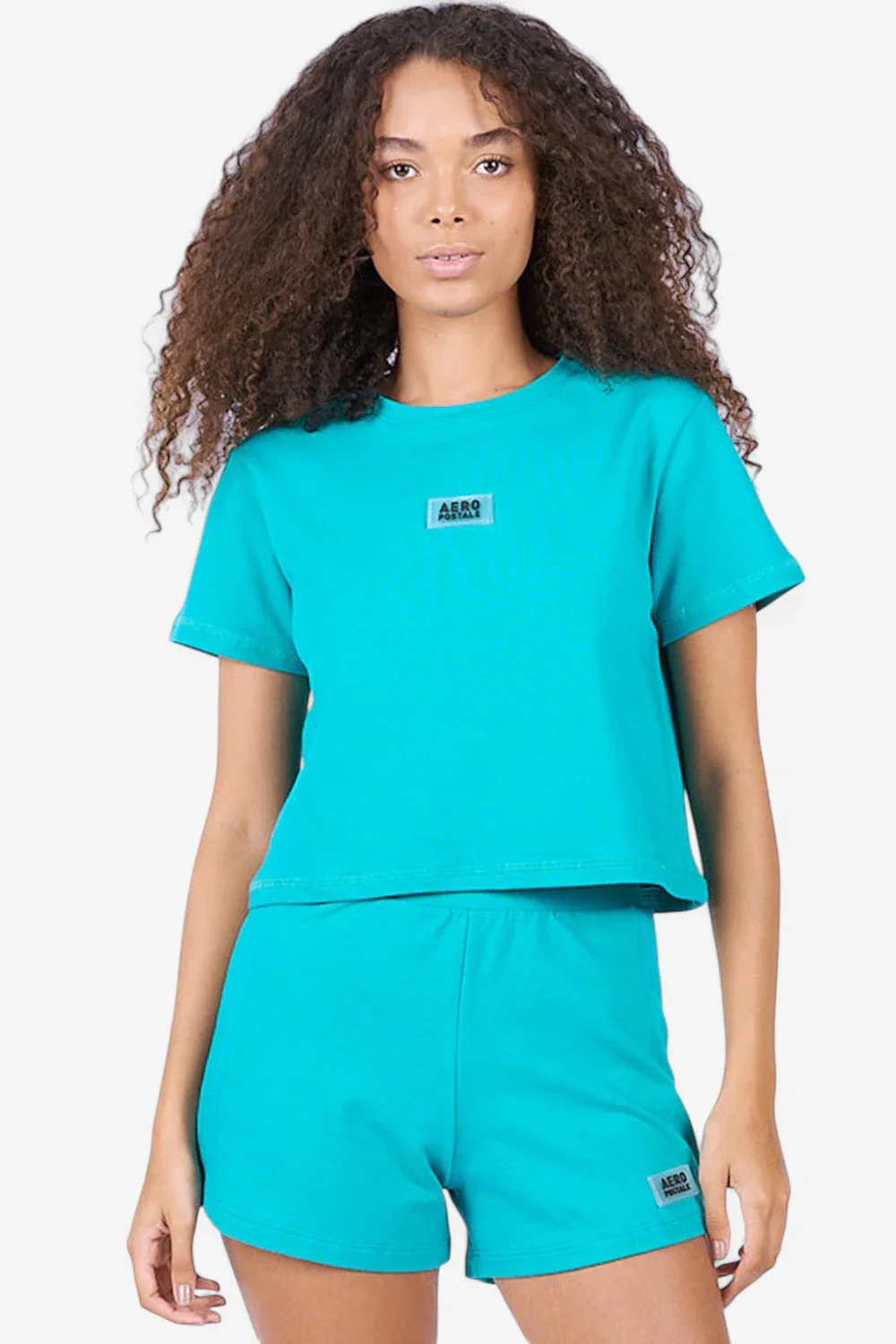 Camiseta Cropped Manga Curta Feminina Aeropostale - Verde