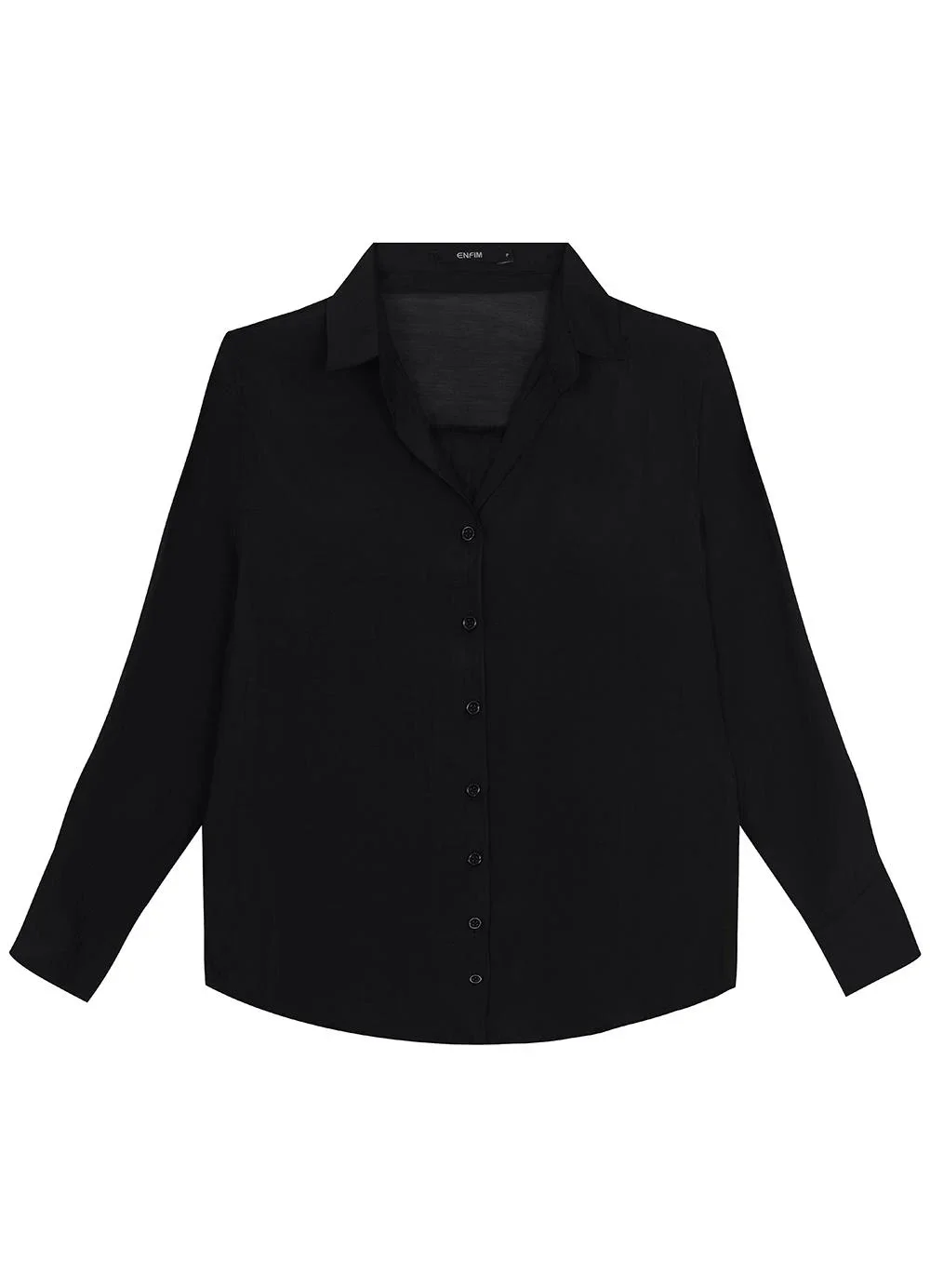 Enfim - Camisa Feminina em Liocel Preto